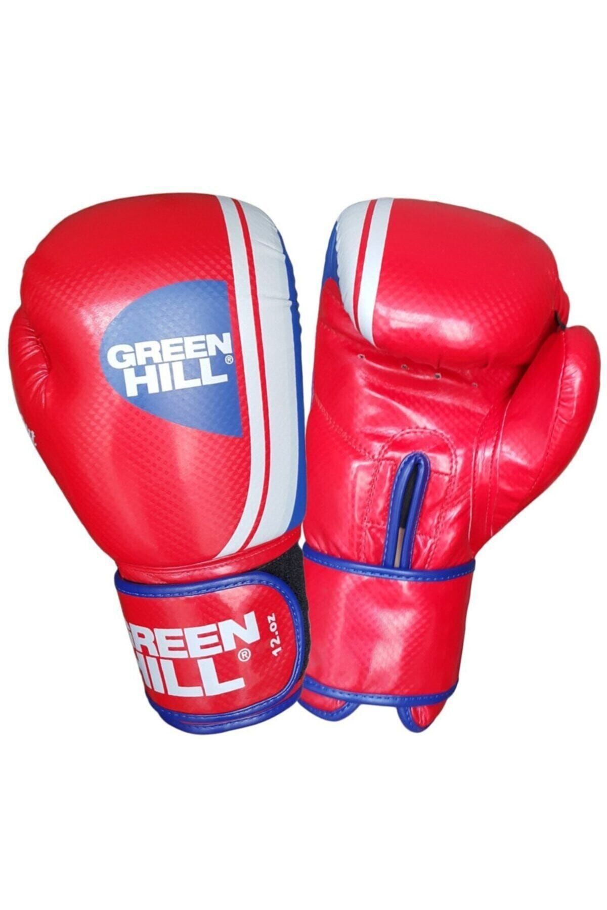 Green Hill Knock Out Carbon Deri Boks Ve Kick-boks Eldiveni Kırmızı