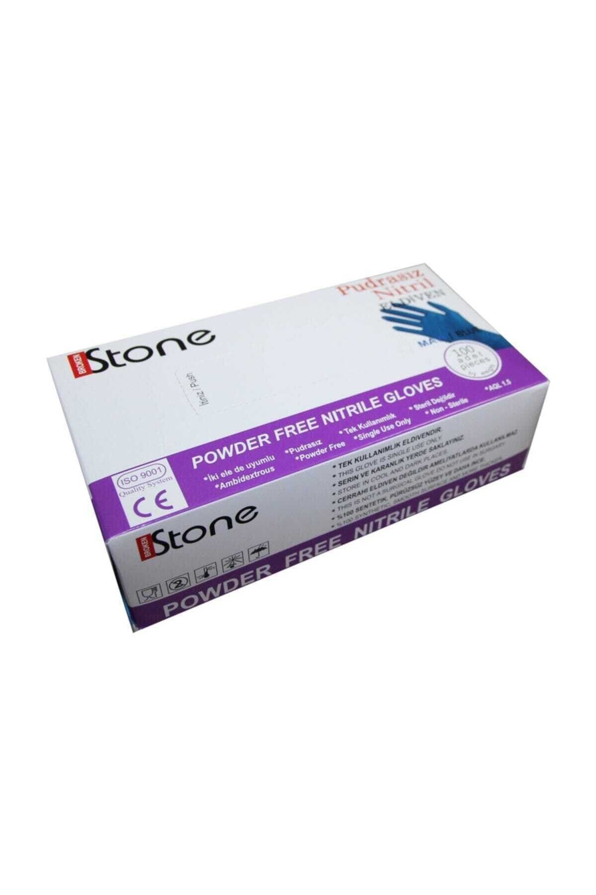 Stone Nitril Eldiven Pudrasız Large Mavi 100 Lü Paket