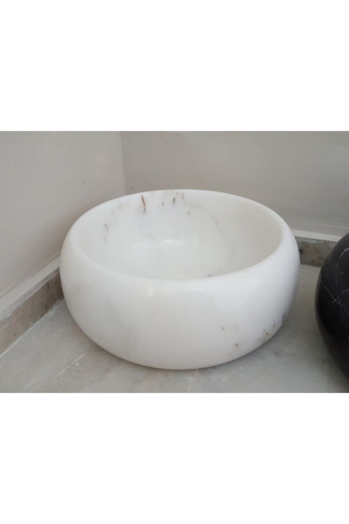 abahanoglu mermer Beyaz Mermer Ovel Banyo Lavabosu