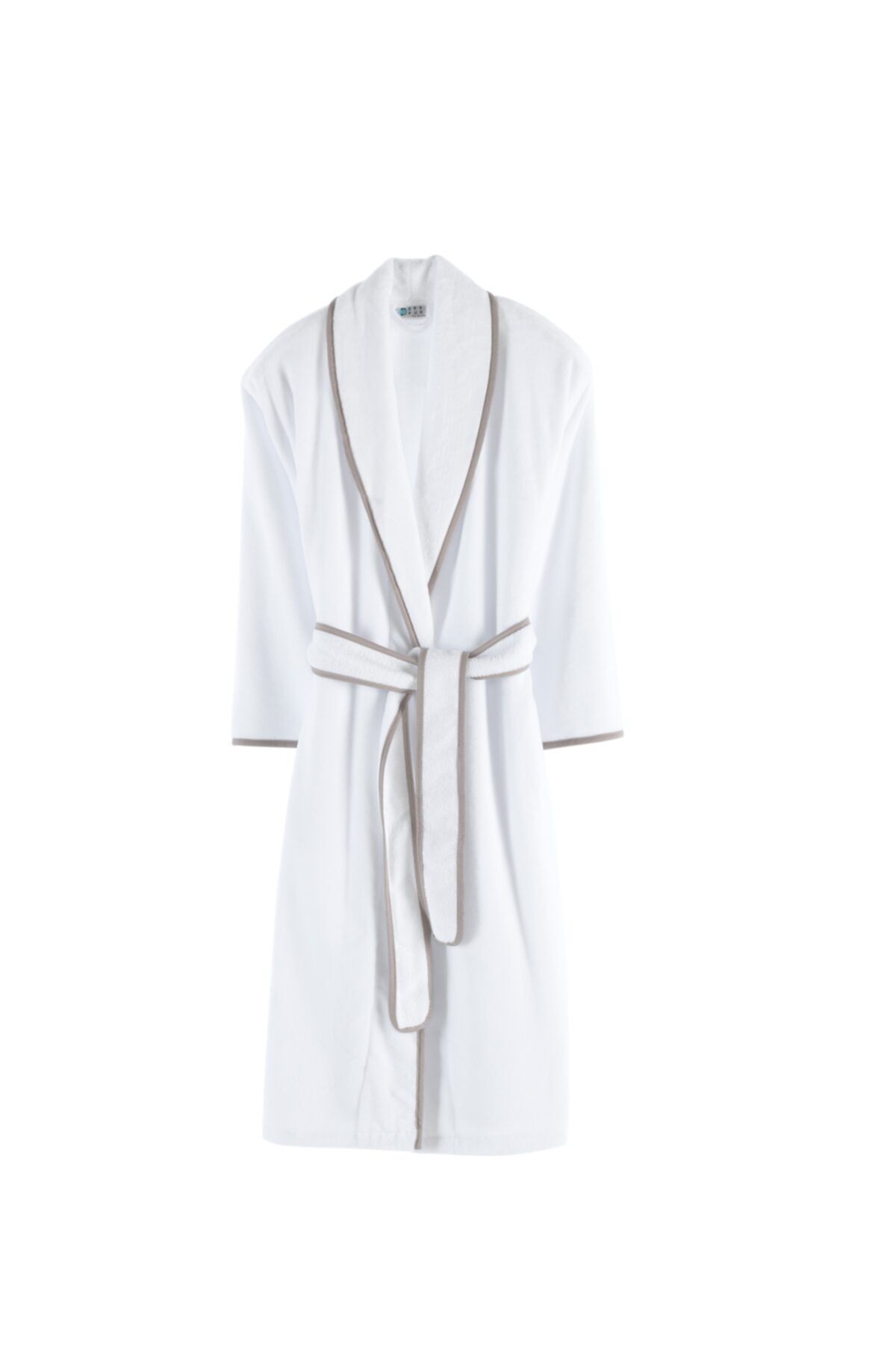Deep And Pure Unisex Beyaz İçi Bambu Biyeli Bornoz