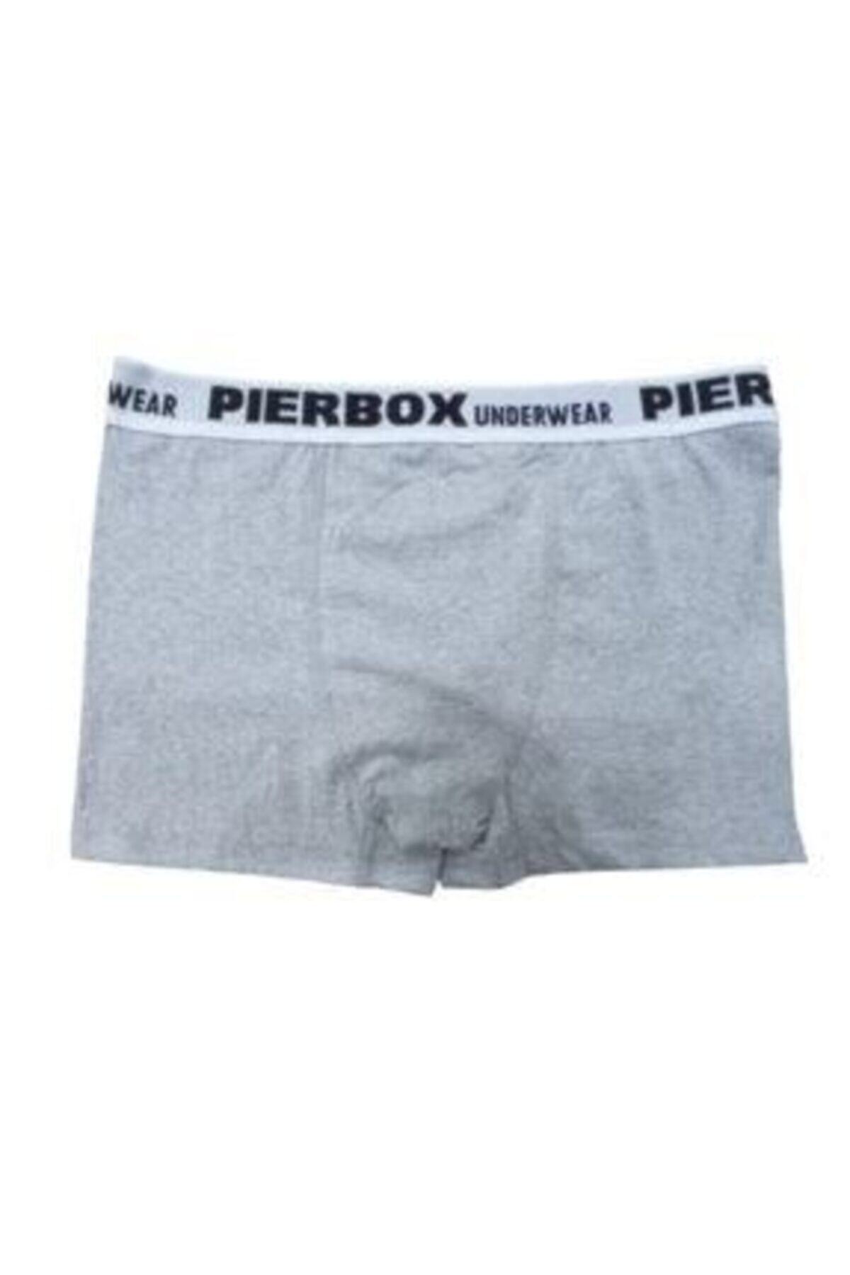 pierbox Erkek Gri Likralı Boxer