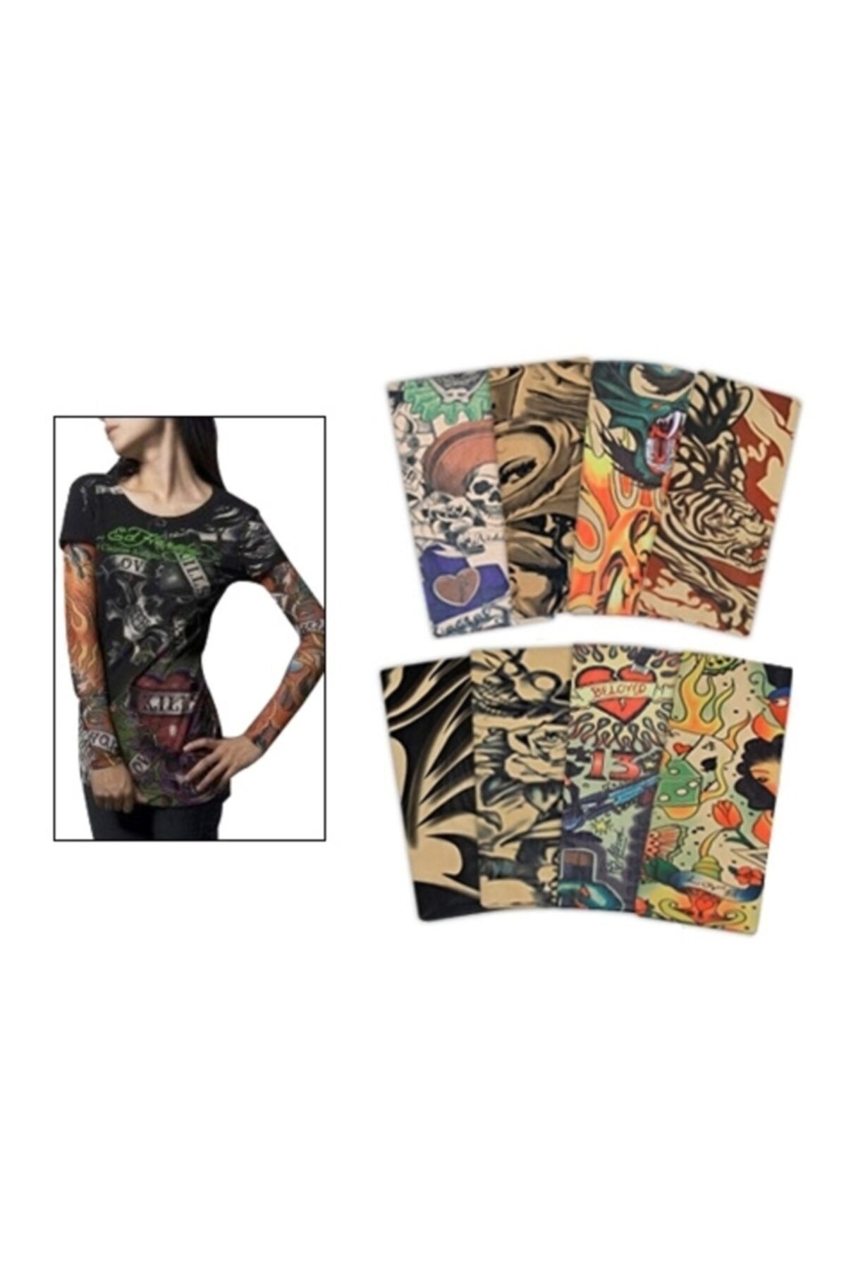 rennway Tattoo Sleeves Giyilebilir Dövmeler