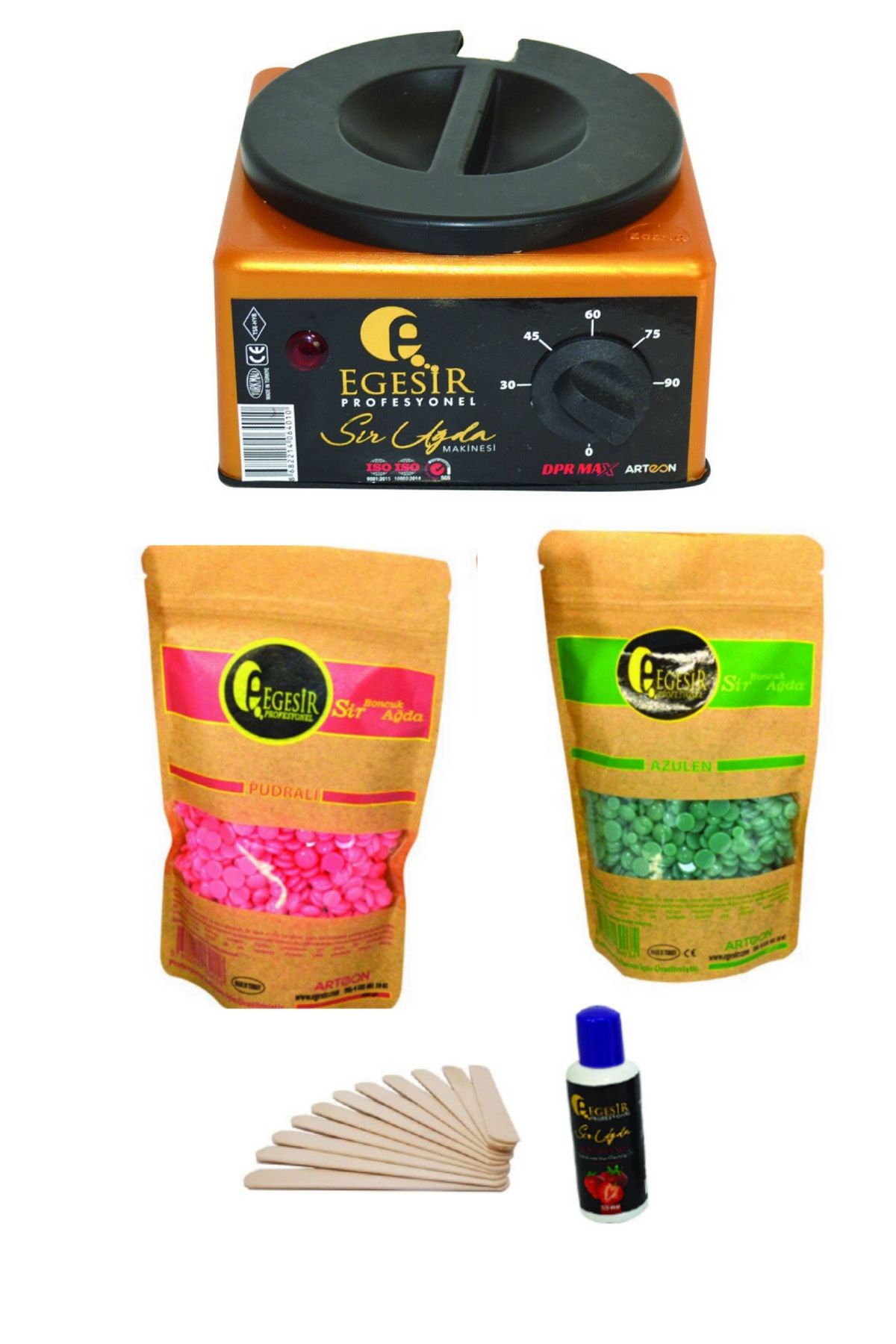 Ege Sir Sir Isıtıcı Makine Granül Soyulabilen Boncuk Ağda Yağ Spatula Set