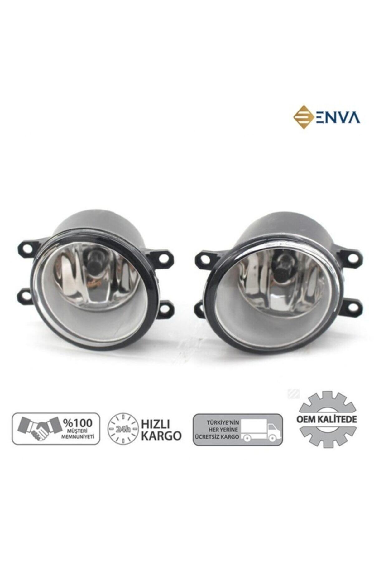 Enva Otomotiv Toyota Auris Sağ + Sol Ön Sis Farı Sis Lambası Takımı 2007-2011