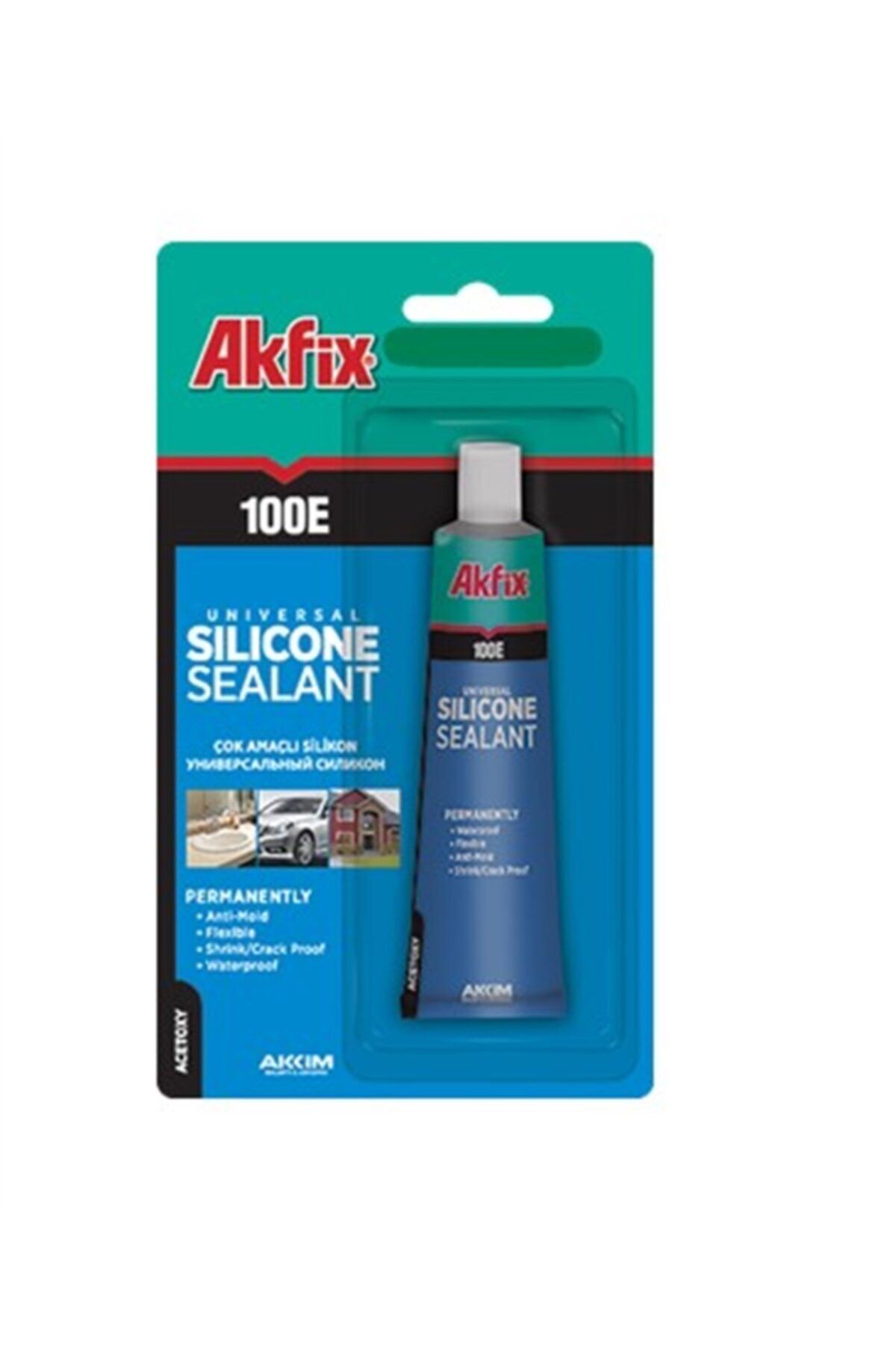 Akfix Şeffaf Tüp Silikon Yapıştırcı