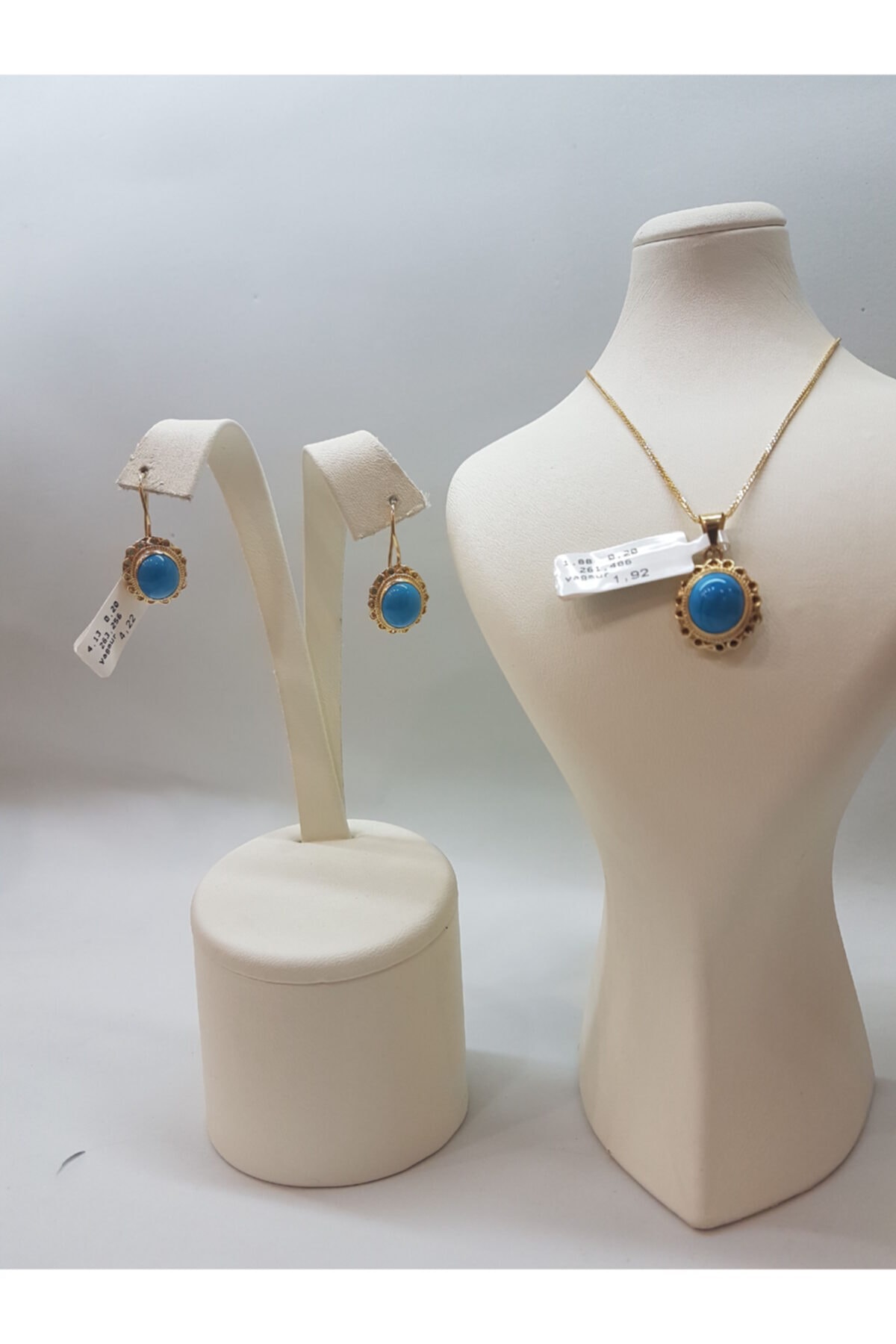 Çelikoğlu Kuyumculuk 14 Ayar Altın Kolye Küpe Set