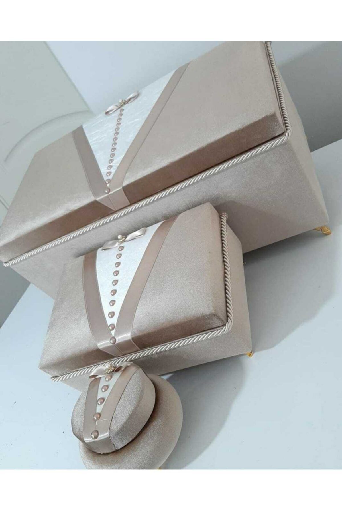 ASİL HOME ELEGANCE Asilhomeelegance Mdf Söz Nişan Bohça Düğün Damat Çeyiz Sandık Seti 3lü As343