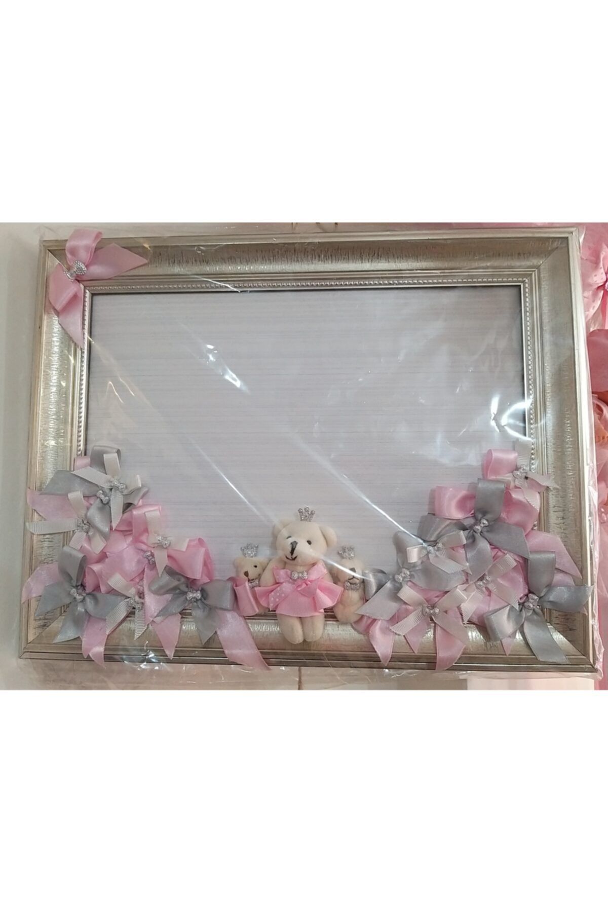 DOĞA SÜS 45x35 Çerçeve Model Bebek Kapı Süsü Pembe