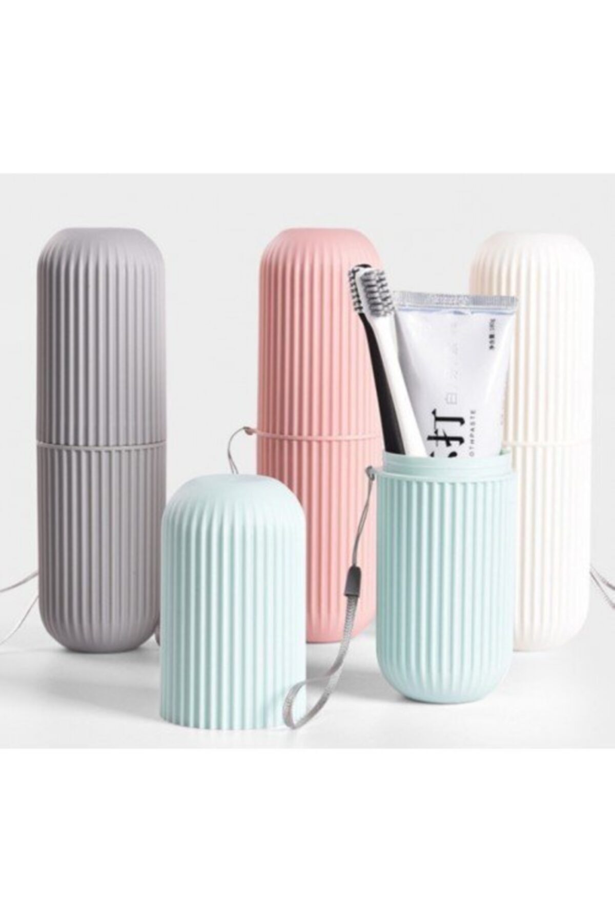 ARD Pembe eyahat Tipi Diş Macun Ve Fırçası Kabı