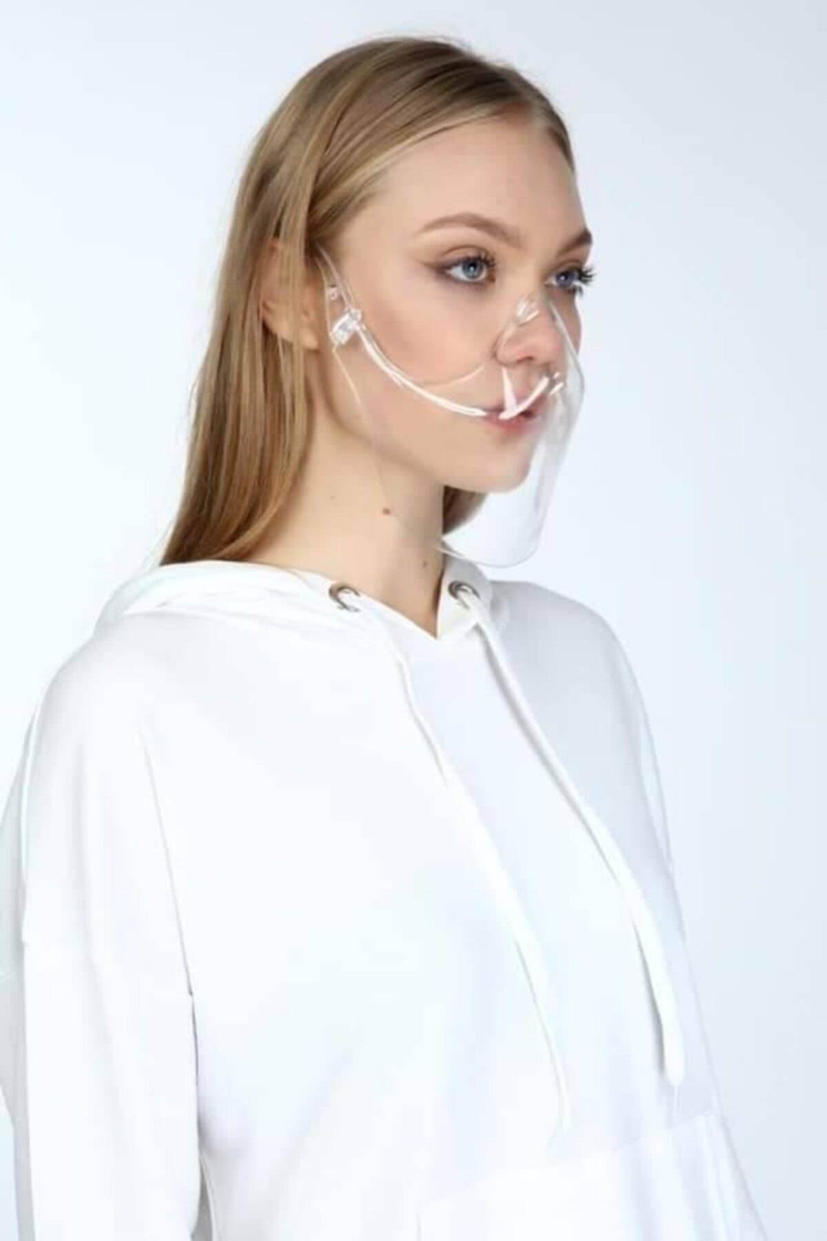 Abacı Şeffaf Koruyucu Sert Plastik Maske Siperlik