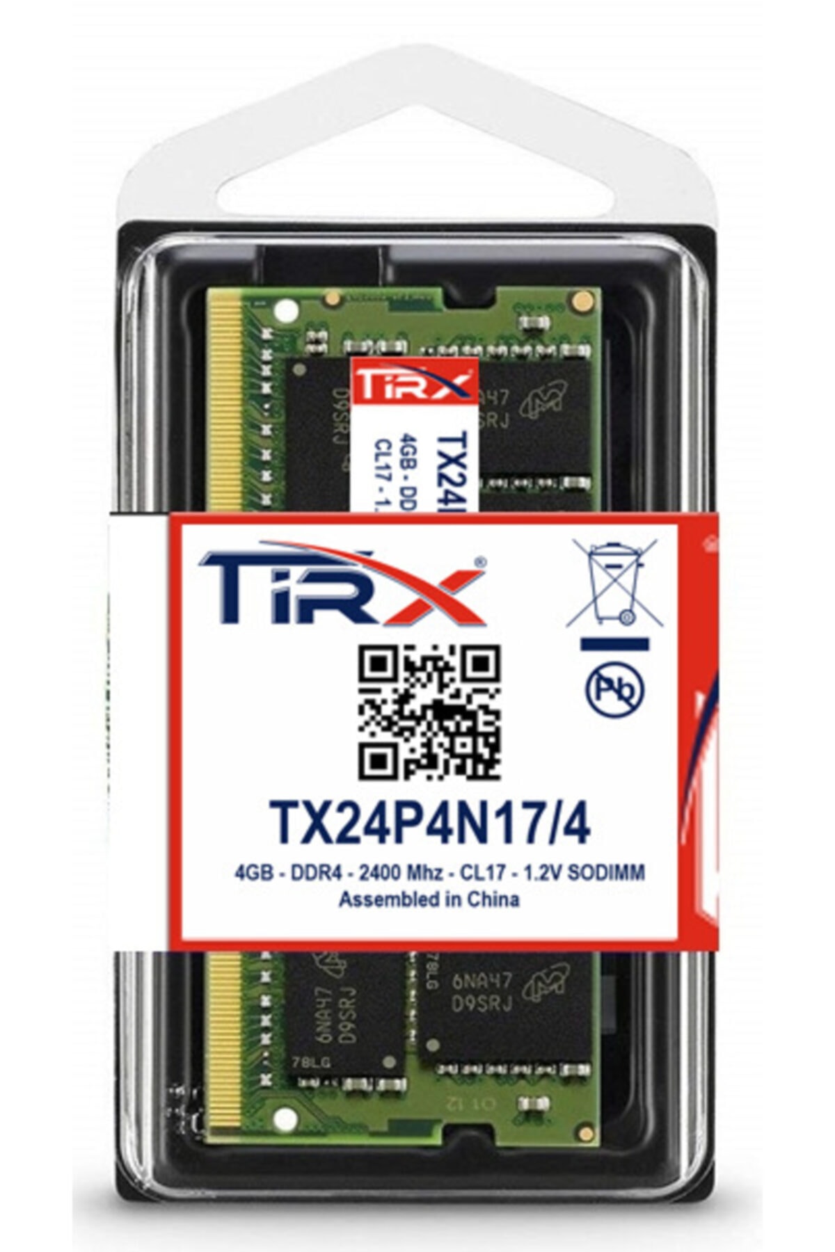 Tirx Tx24p4n17/4 - 4gb Ddr4 2400mhz Intel & Amd Işlemcilerde Çalışır