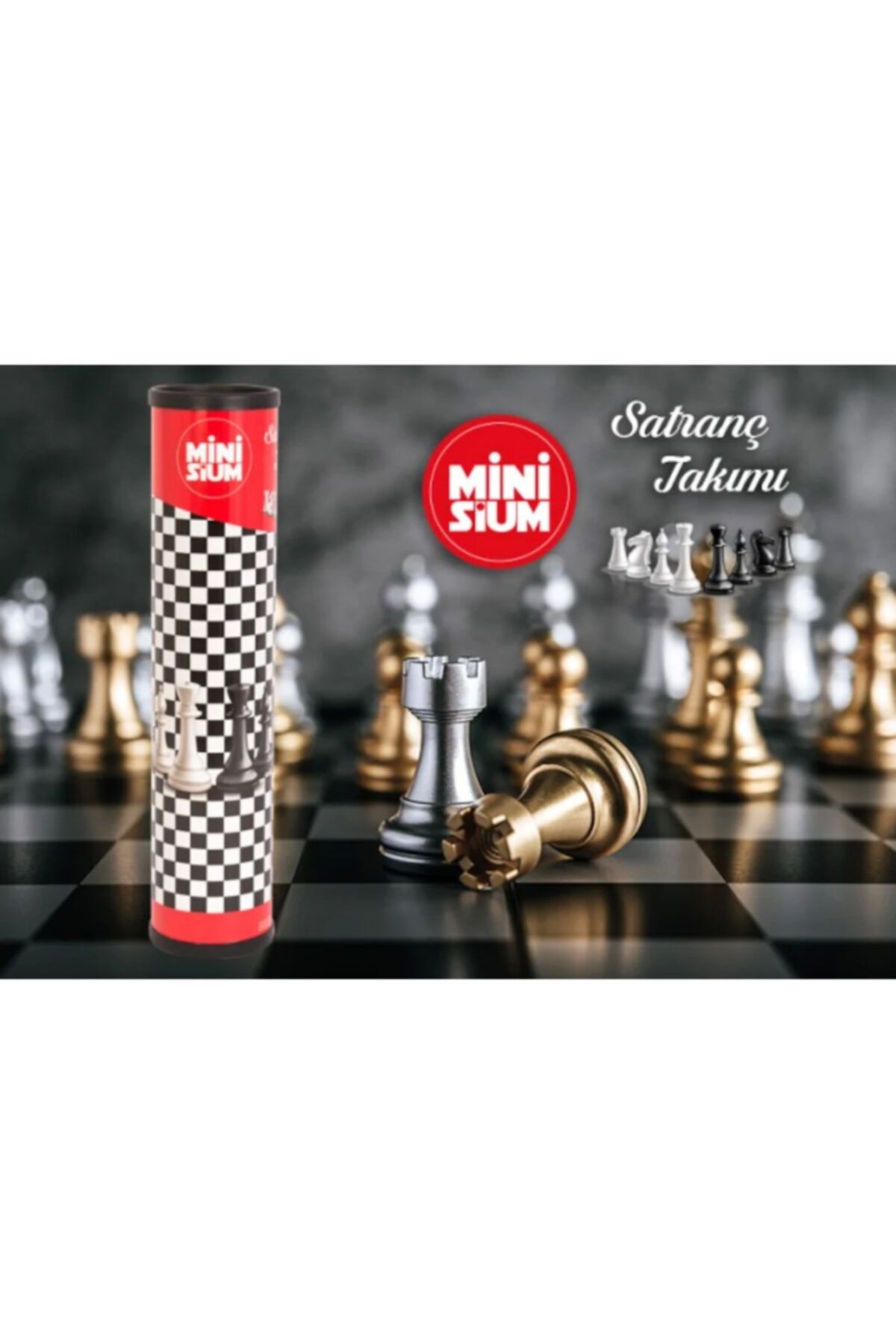 HETicaret Çantalı Rulo Satranç Seti Takımı Büyük Boy 45x45cm