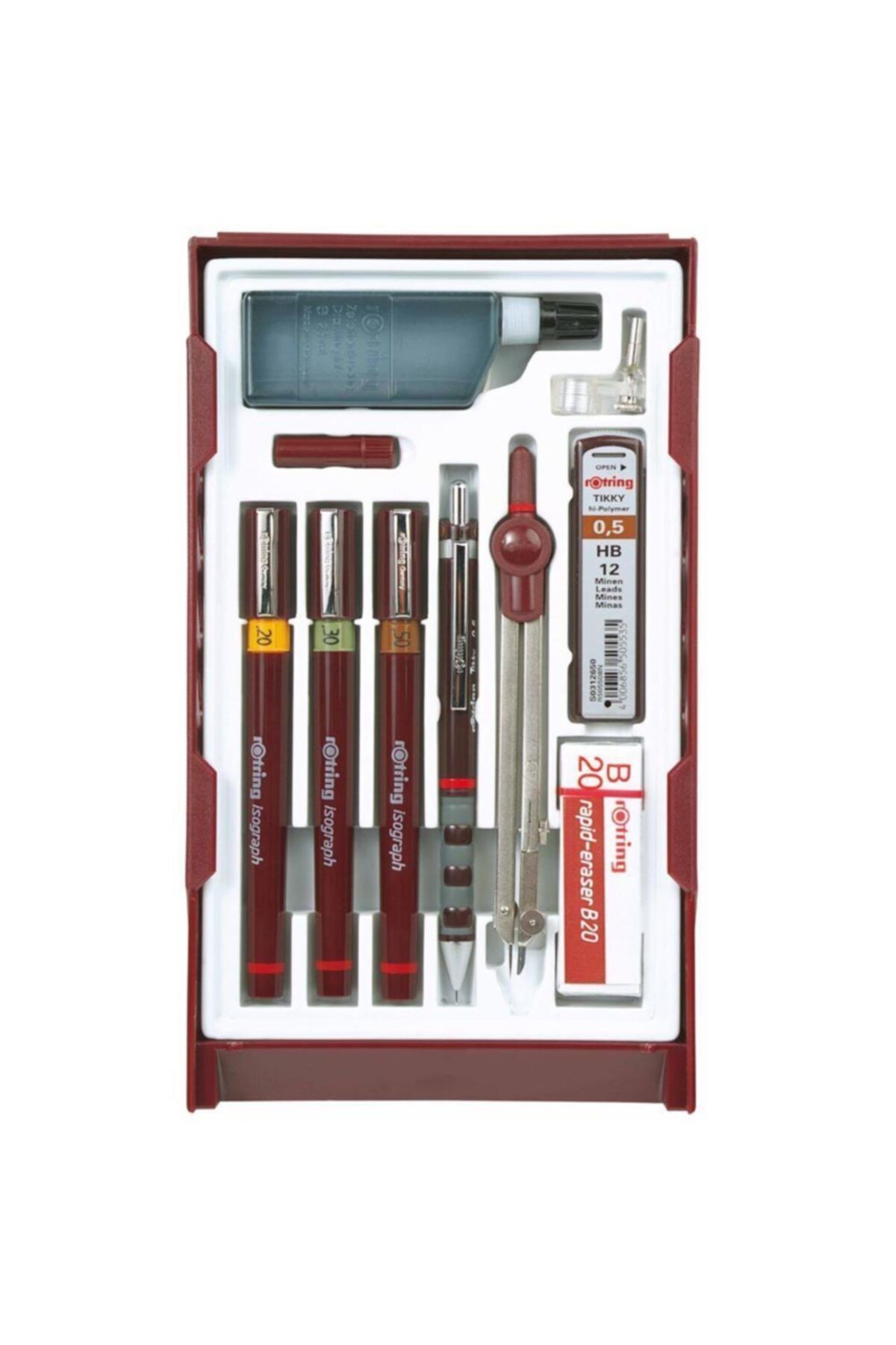 Rotring Isograph Rapido Set Pergelli (0.2-0.3-0.5) S0699430