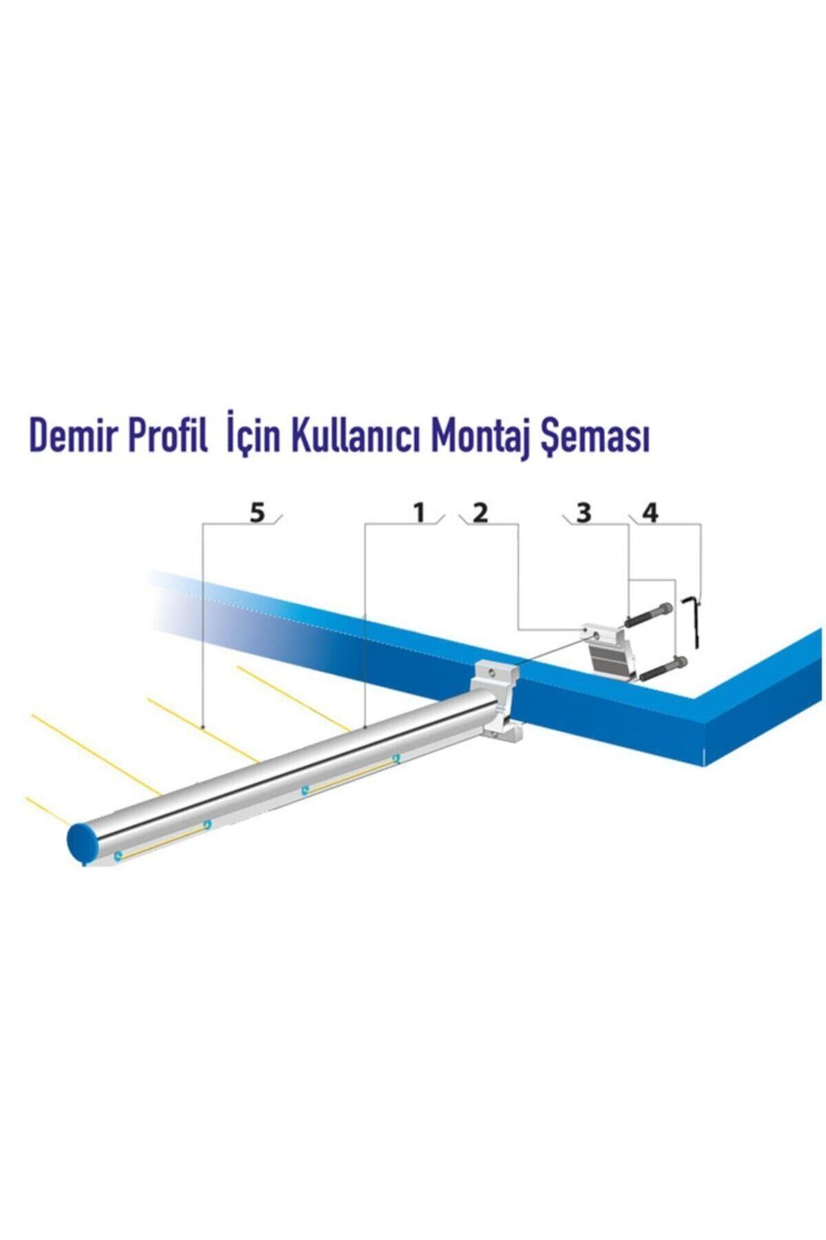 EYM Pakas Pks 02 Balkon Çamaşır Kurutma Askısı Kare Profil 40x60 Mm
