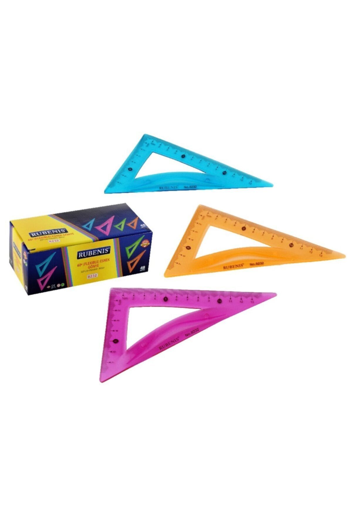 sahanedunya Rubenis 60 Cm Flexıble Kırılmaz Gönye 8232 (3 Adet)