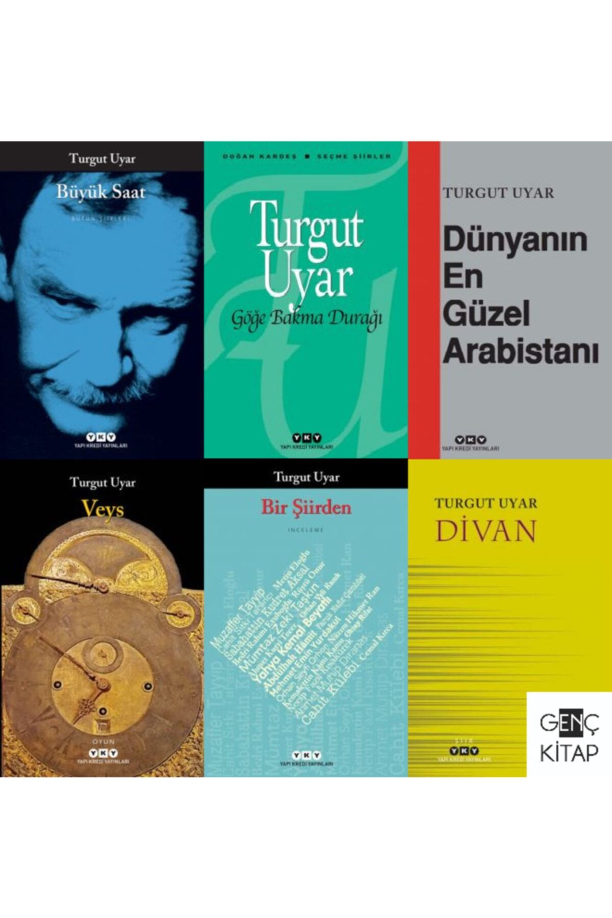 Yapı Kredi Yayınları Turgut Uyar 6 Kitap Set Büyük Saat-veys-divan-göğe Bakma Durağı-bir Şiirden