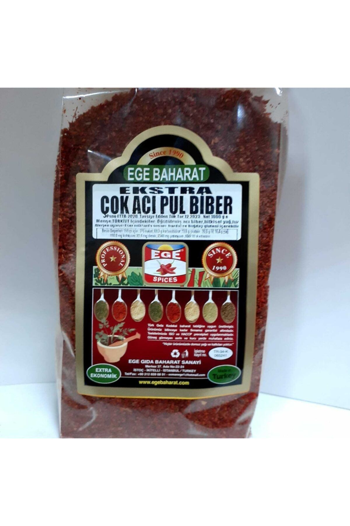 EGE BAHARAT Çok Acı Pul Biber 1 Kg