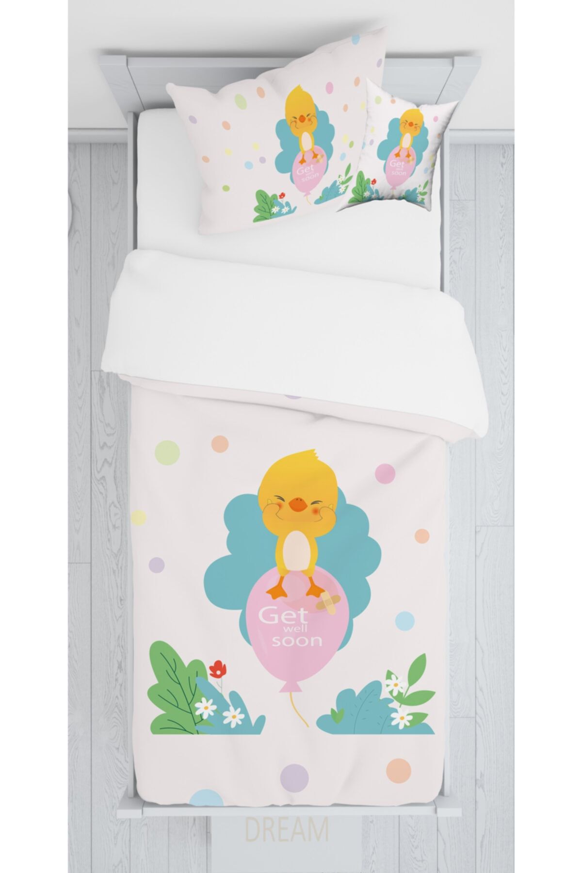halımarkt E016 Mutlu Civciv Sadece Yatak Örtüsü 140x220
