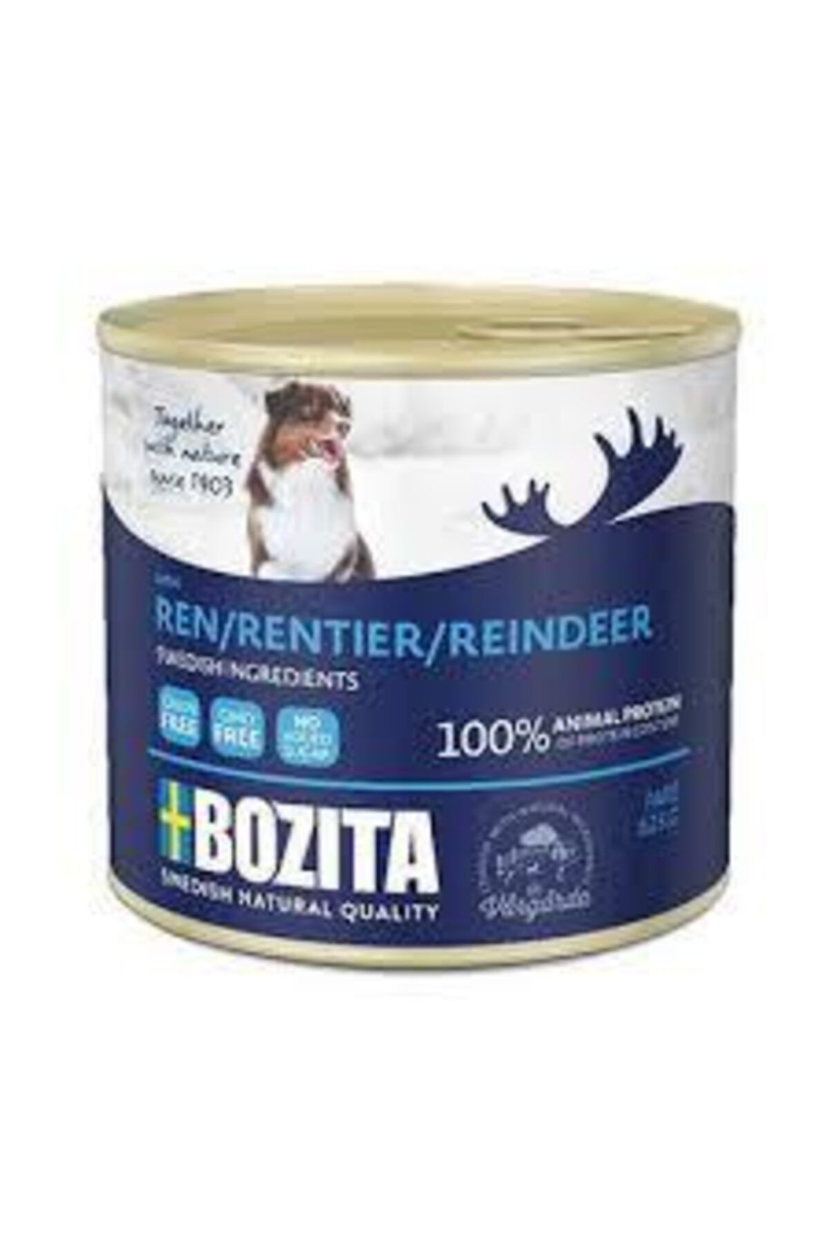 Bozita Tahılsız Ren Geyiği Etli Köpek Konservesi 625 Gr * 6 Adet