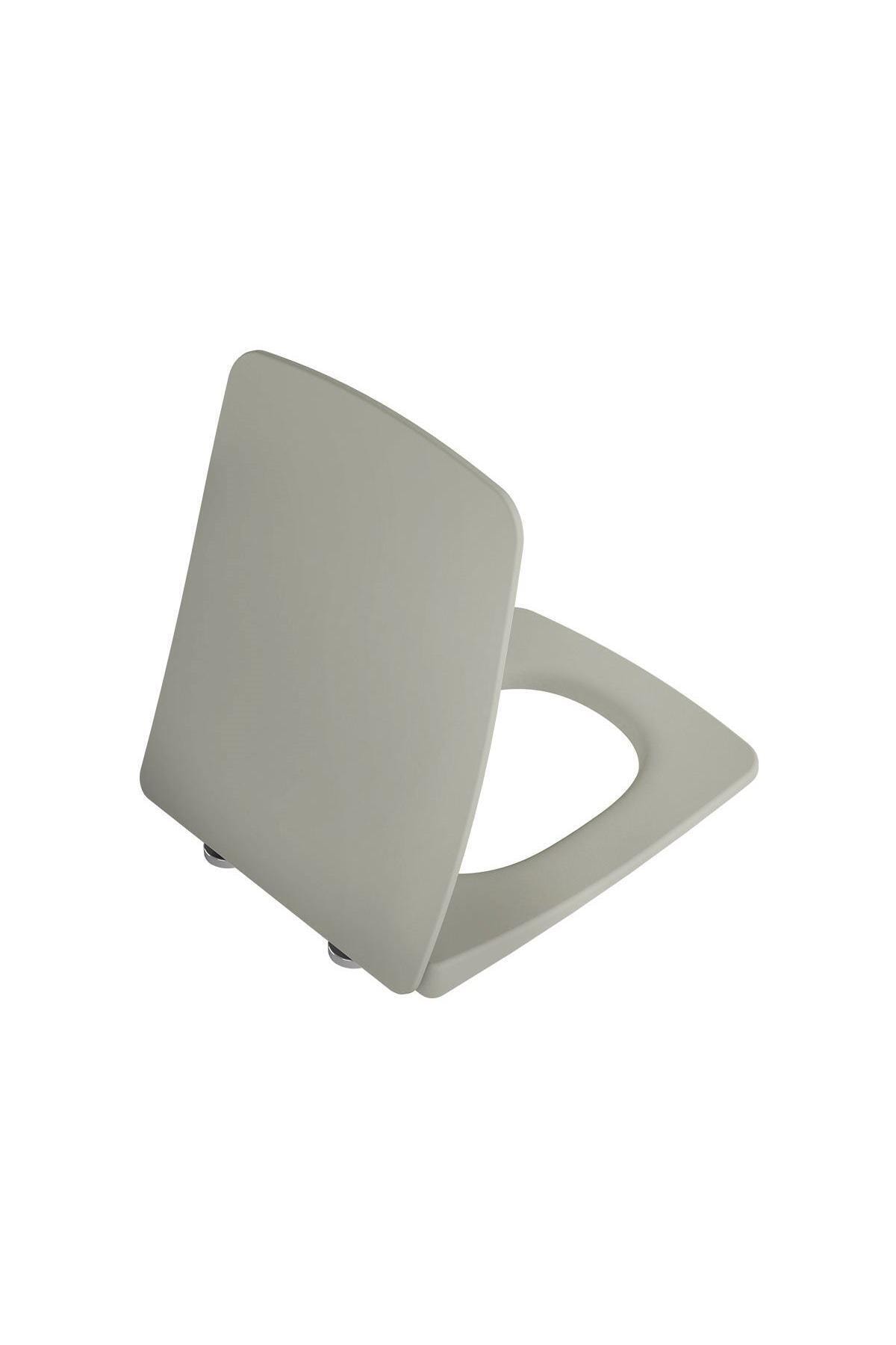 VitrA Metropole 122-020r009 Slim Klozet Kapağı, Yavaş Kapanır, Kolay Çıkabilir, Mat Bej