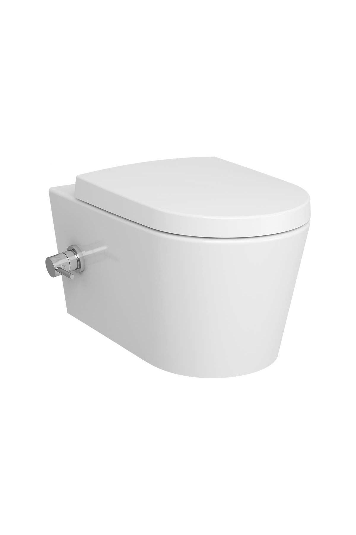 VitrA Nest 5176b403-7211 Rim-ex Asma Klozet, Clean, Termostatik Ara Musluklu, 57 Cm, Beyaz