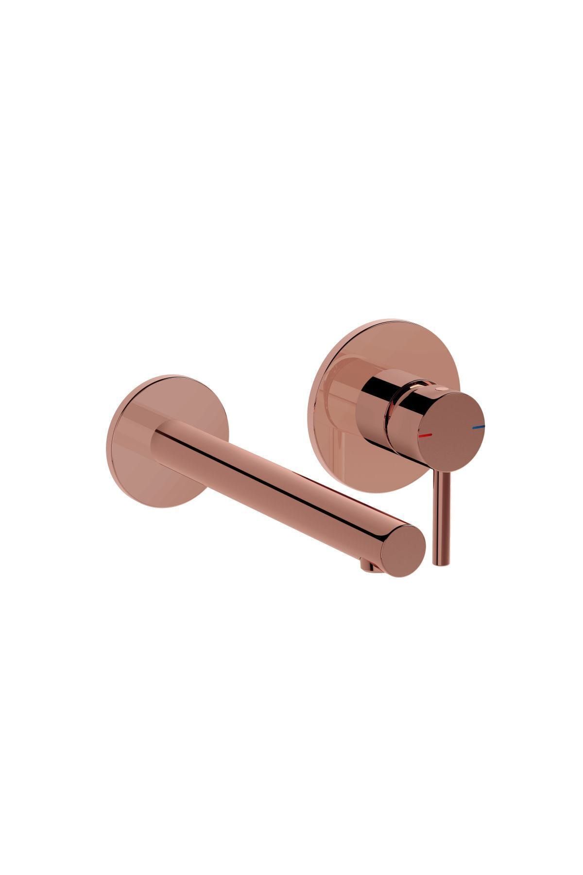 VitrA Origin A4258126 Ankastre Lavabo Bataryası, Iki Rozetli, Sıva Üstü, Bakır