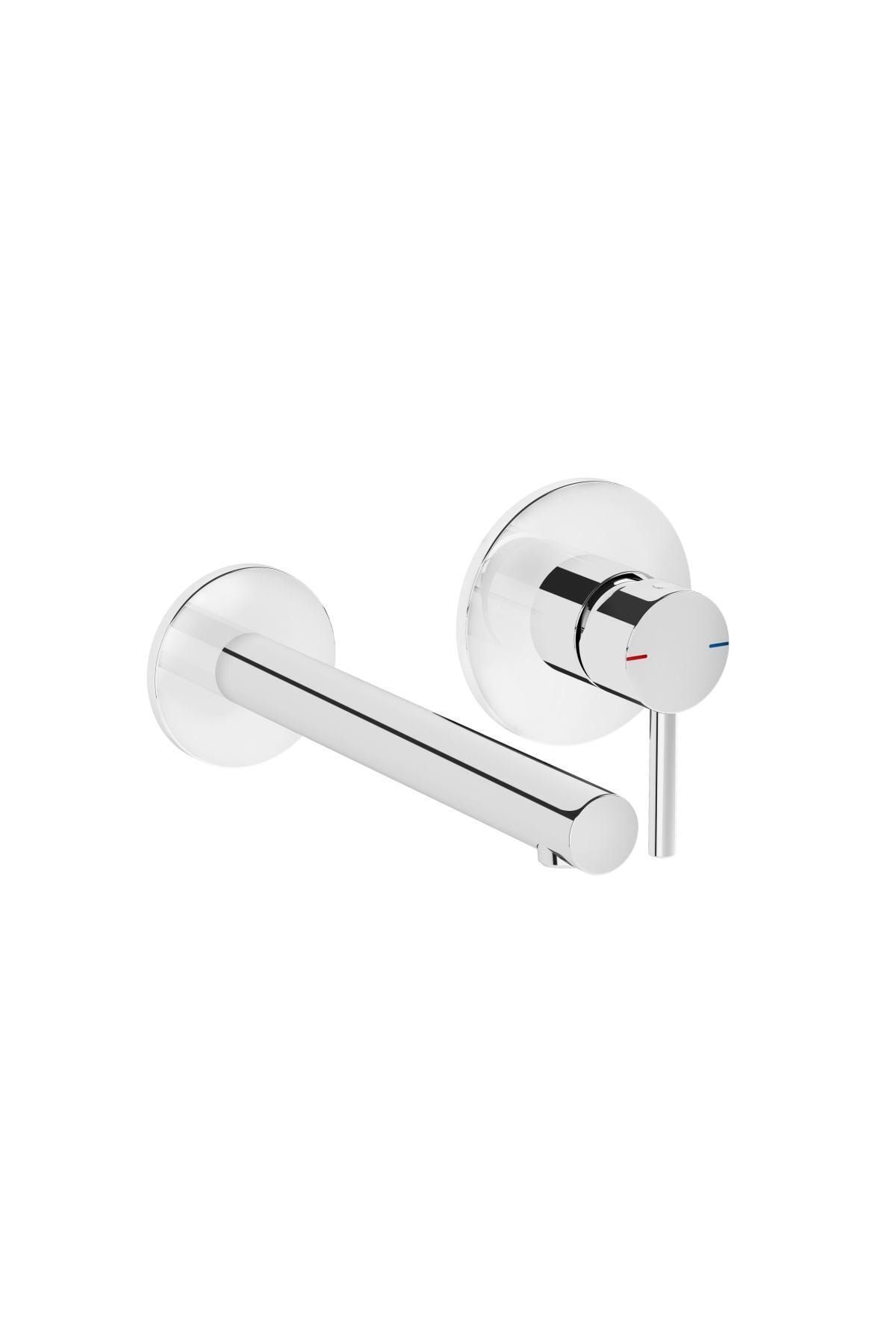 VitrA Origin A42581 Ankastre Lavabo Bataryası, Iki Rozetli, Sıva Üstü, Krom