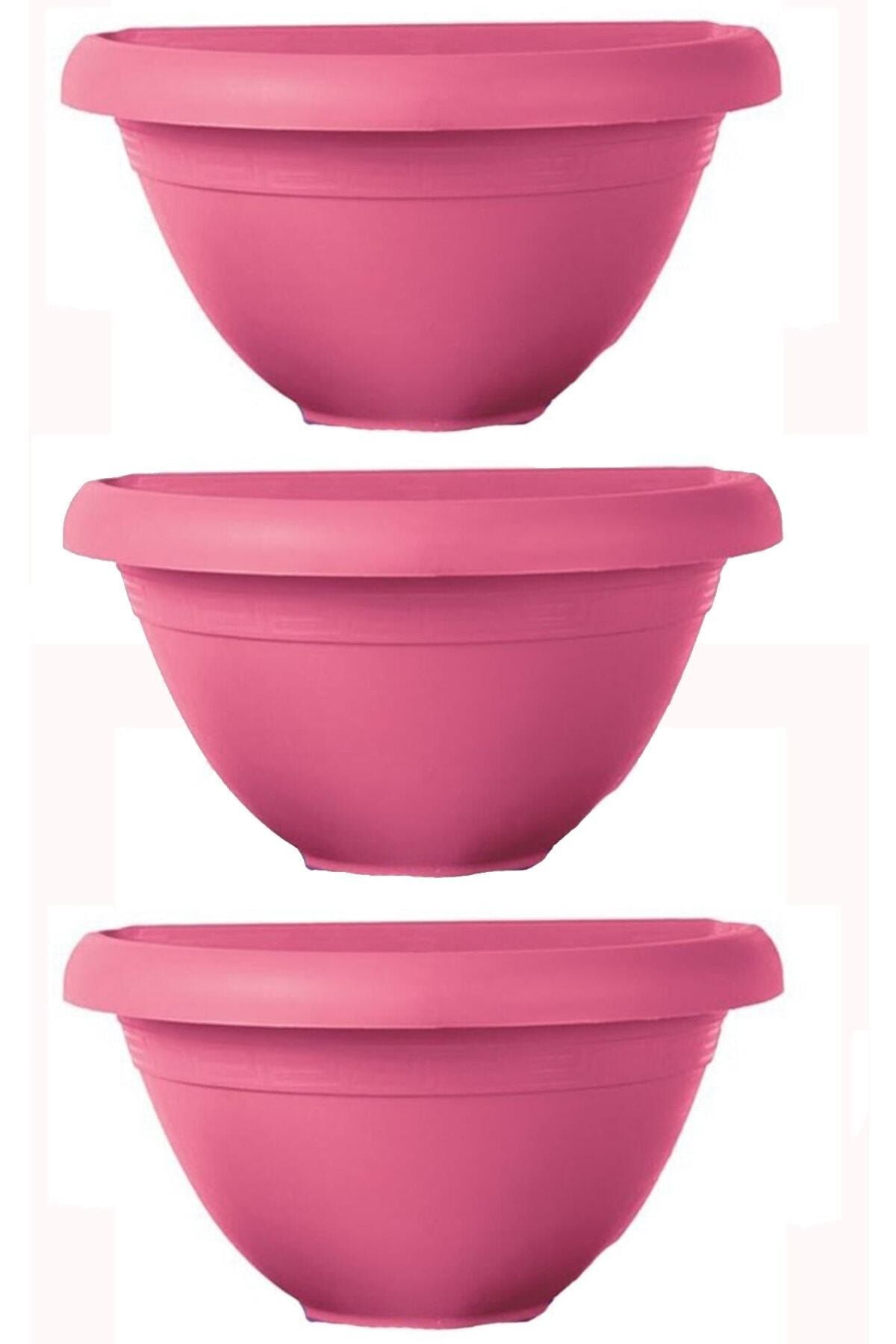 BİOONDE Pembe Nergiz Duvar Saksısı 3 Adet, Pembe Yarım Duvar Saksı