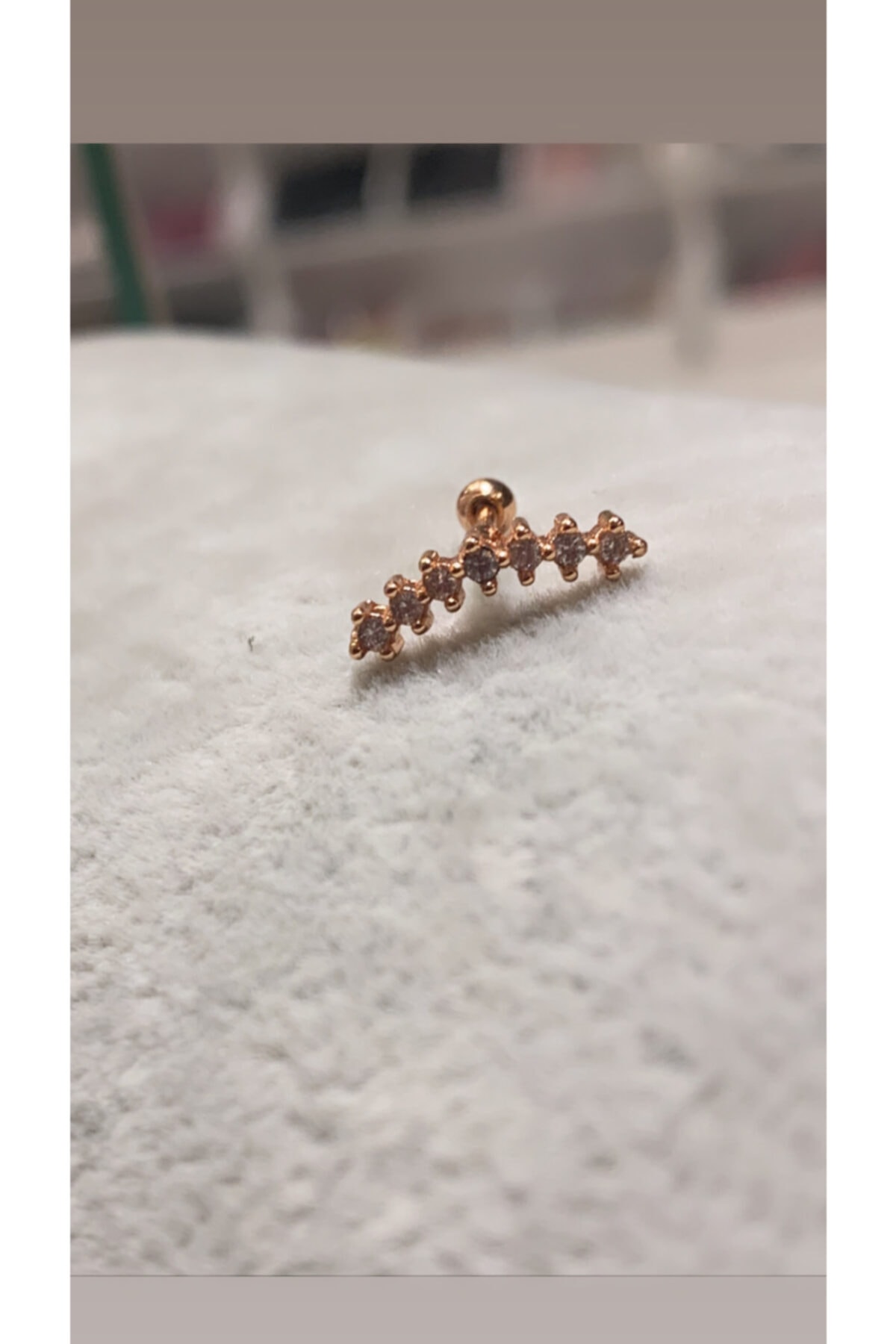 Çilek Accessories Tragus Ve Kıkırdak Çelik Küpe