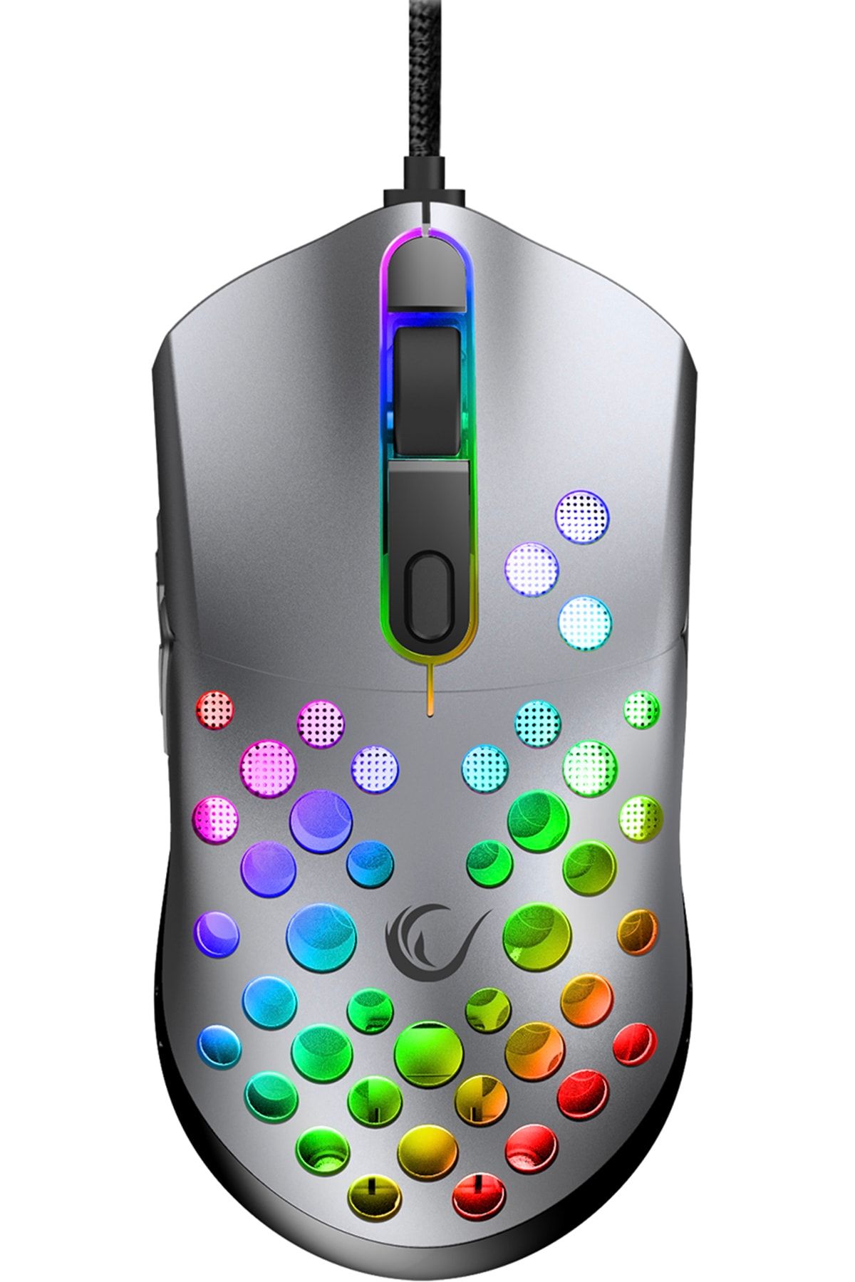 Rampage Smx-r66 Rocket Ultra Hafif 65 Gr. Gümüş Rgb Optik Sensör 12000 Dpi Gaming Oyuncu Mouse