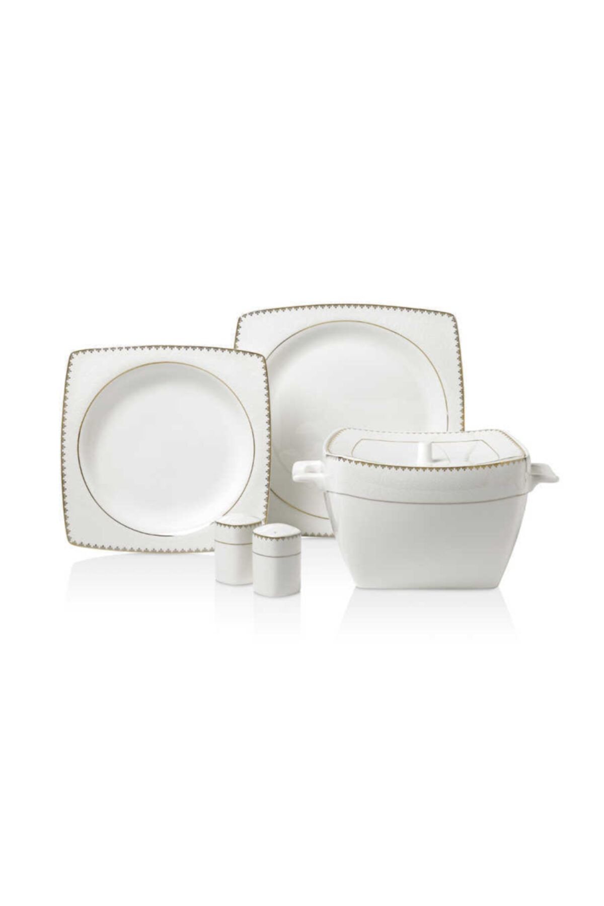 KORKMAZ 60 Parça Yemek Takımı Kare A8431-1