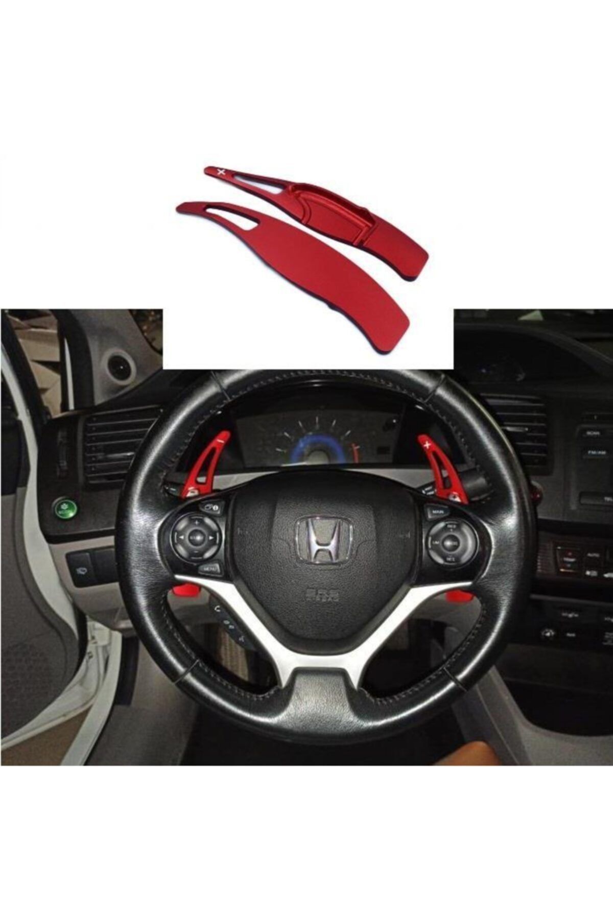 OLED GARAJ Honda Civic Fb7 F1 Vites Kulakçık Pedal Shıft Paddel Shift Kırmızı 2012-2015