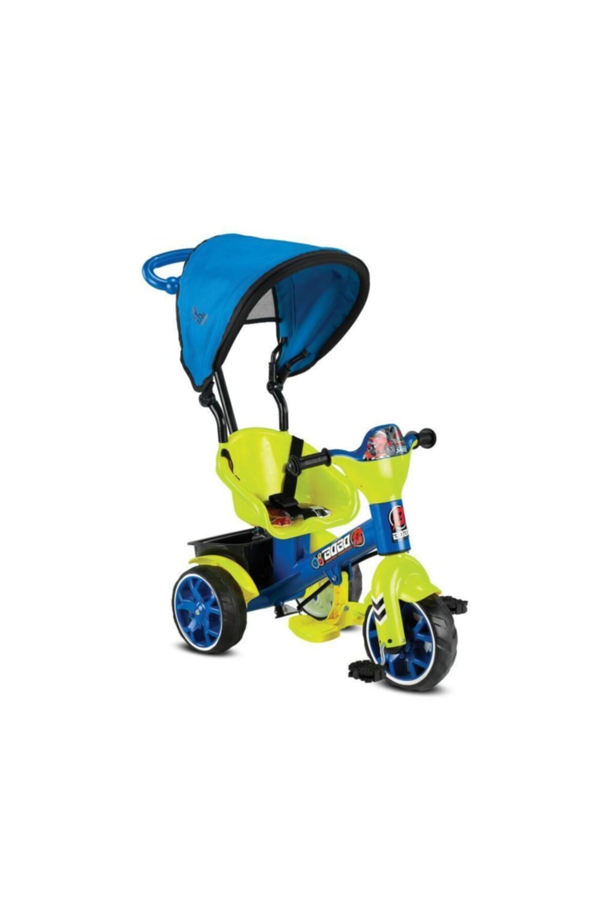 BabyHope Bobo Speed Tenteli Üçteker Mavi Sarı