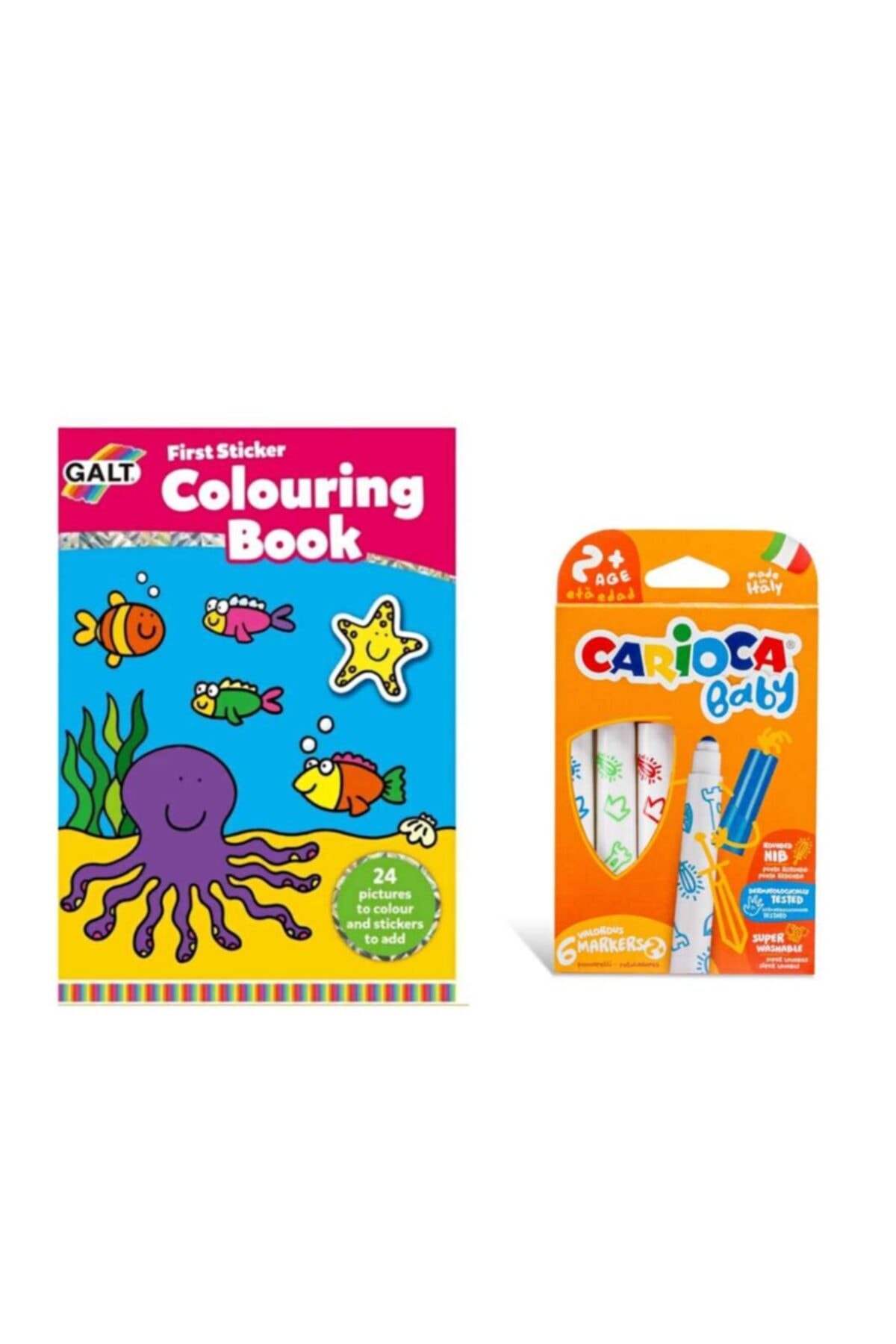 Carioca Baby Super Yikanabilir 6 Li Keceli Boya Kalemi Ve Galt Ilk Cikartma Ve Boyama Kitabi 3 Yas Fiyati Yorumlari Trendyol