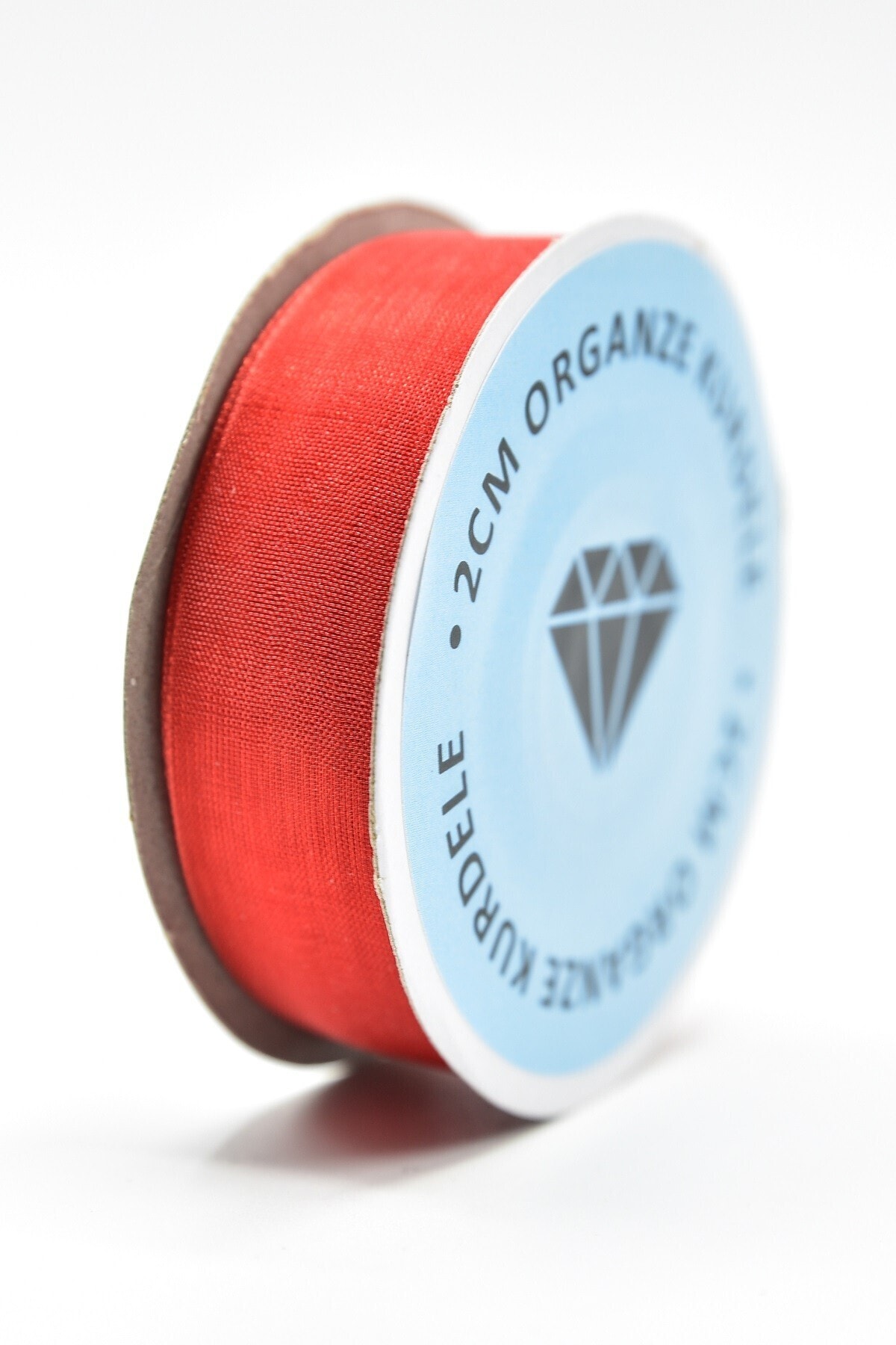 E Elmas Kırmızı Organze Kurdele (2cm-20m)