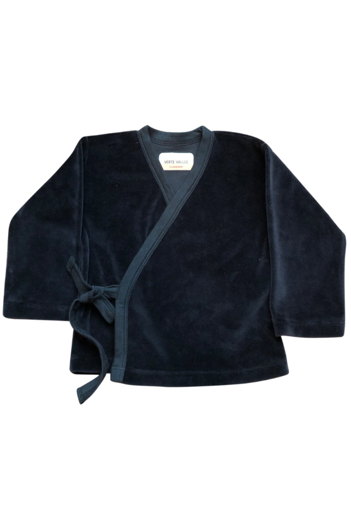 Verte Vallée Kız Çocuk Lacivert Kadife Kimono Üst