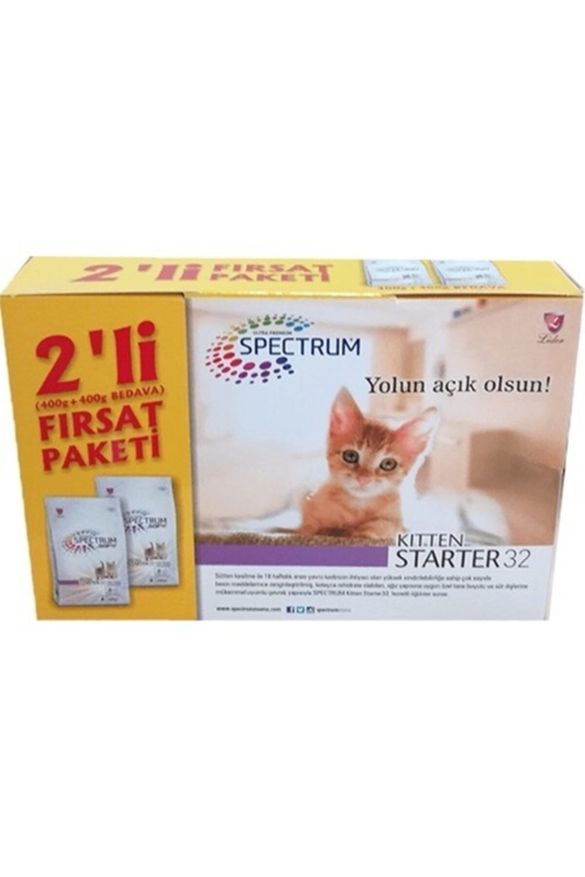 Reflex Spectrum Yavru Kedi Başlangıç Maması Kitten Starter 32 400 + 400 Gr Hediyeli