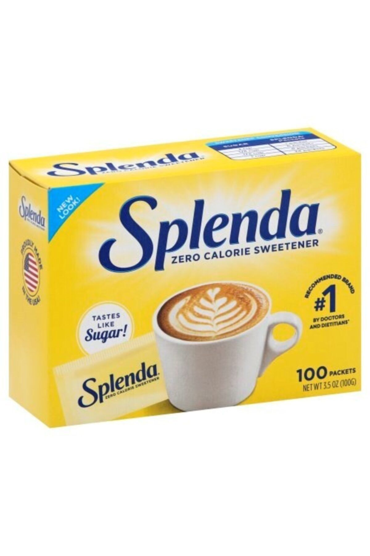 Splenda No Calorie Sweetener Kutu Içeriği 100 Paket
