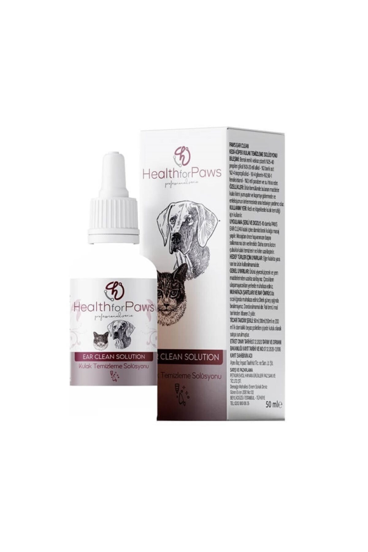 HEALTH FOR PAWS Ear Kedi Köpek Kulak Temizleme Ve Yara Losyonu