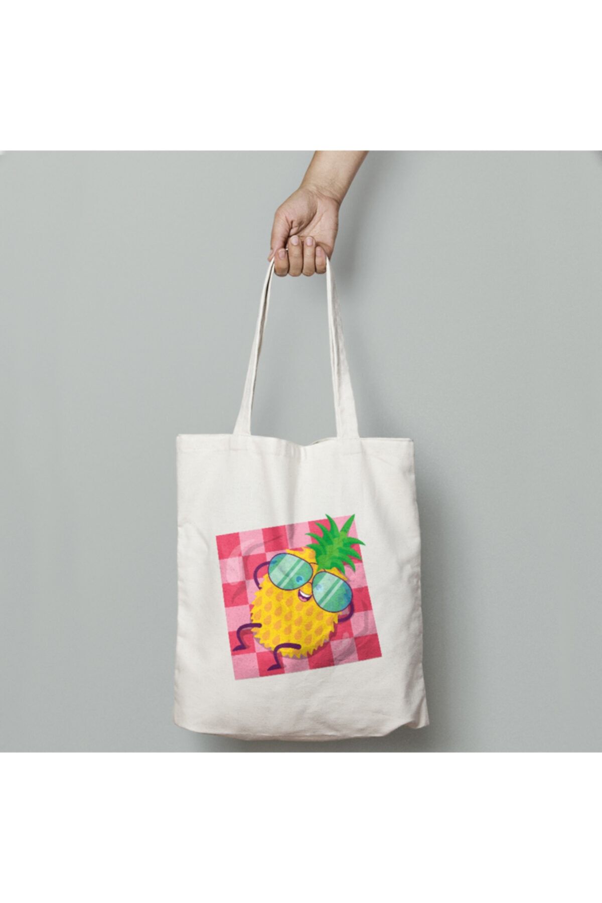 Kitapeli Ananas Baskılı Bez Çanta 256