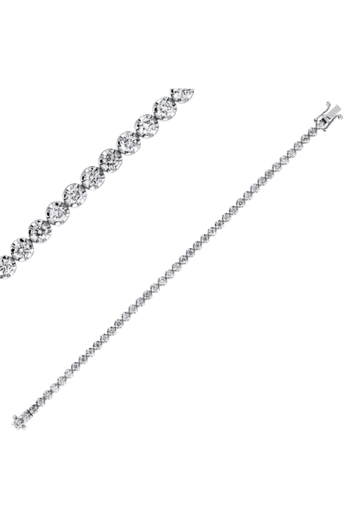 Barok Diamond Pırlanta Su Yolu Bileklik 3.56 Ct. G Sı 14k