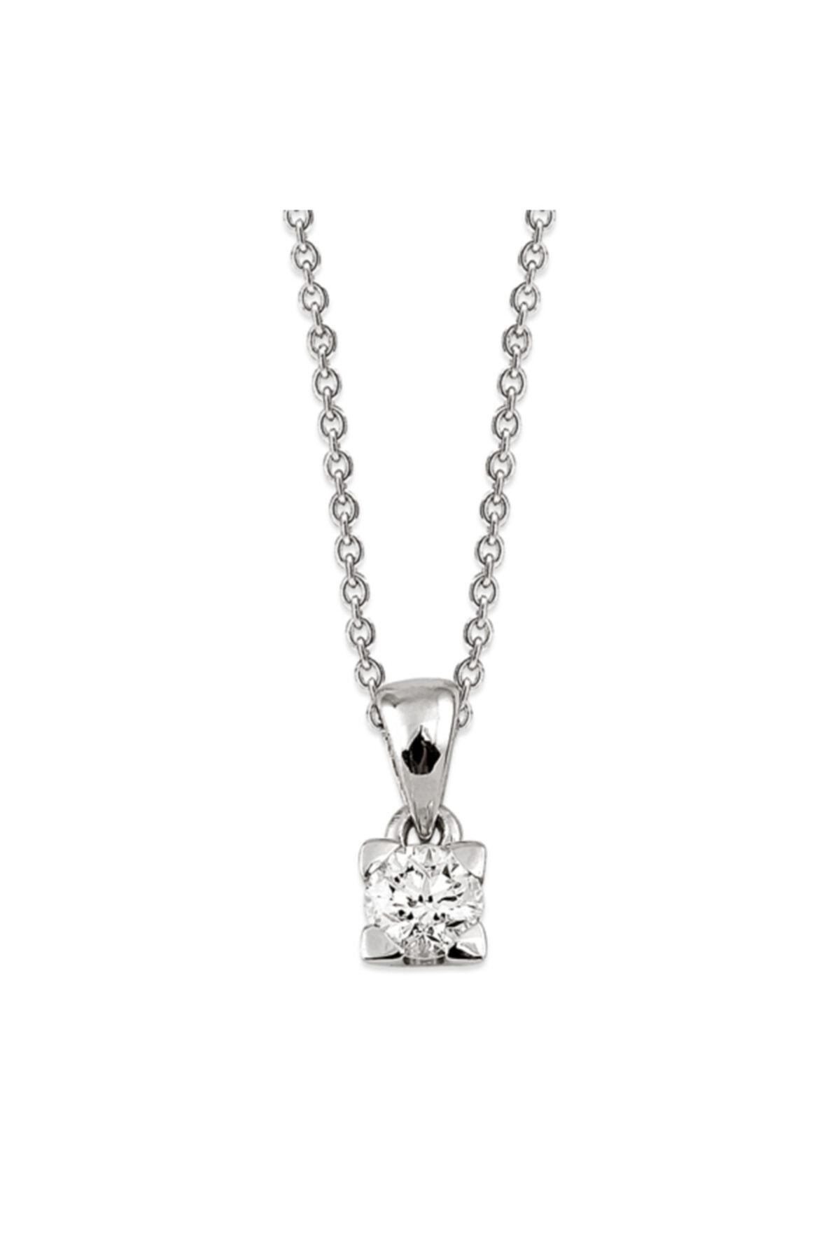 Barok Diamond Pırlanta Tektaş Kolye 0.25ct 18 Ayar