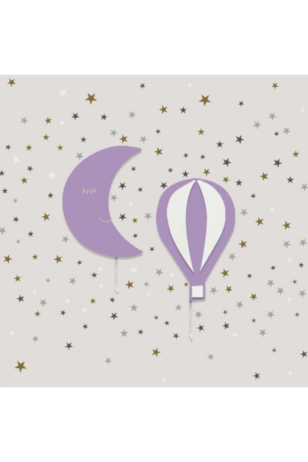 Tinybabyconcept 1 Aydede 1 Balon 2'li Set 100 Sticker Hediyeli