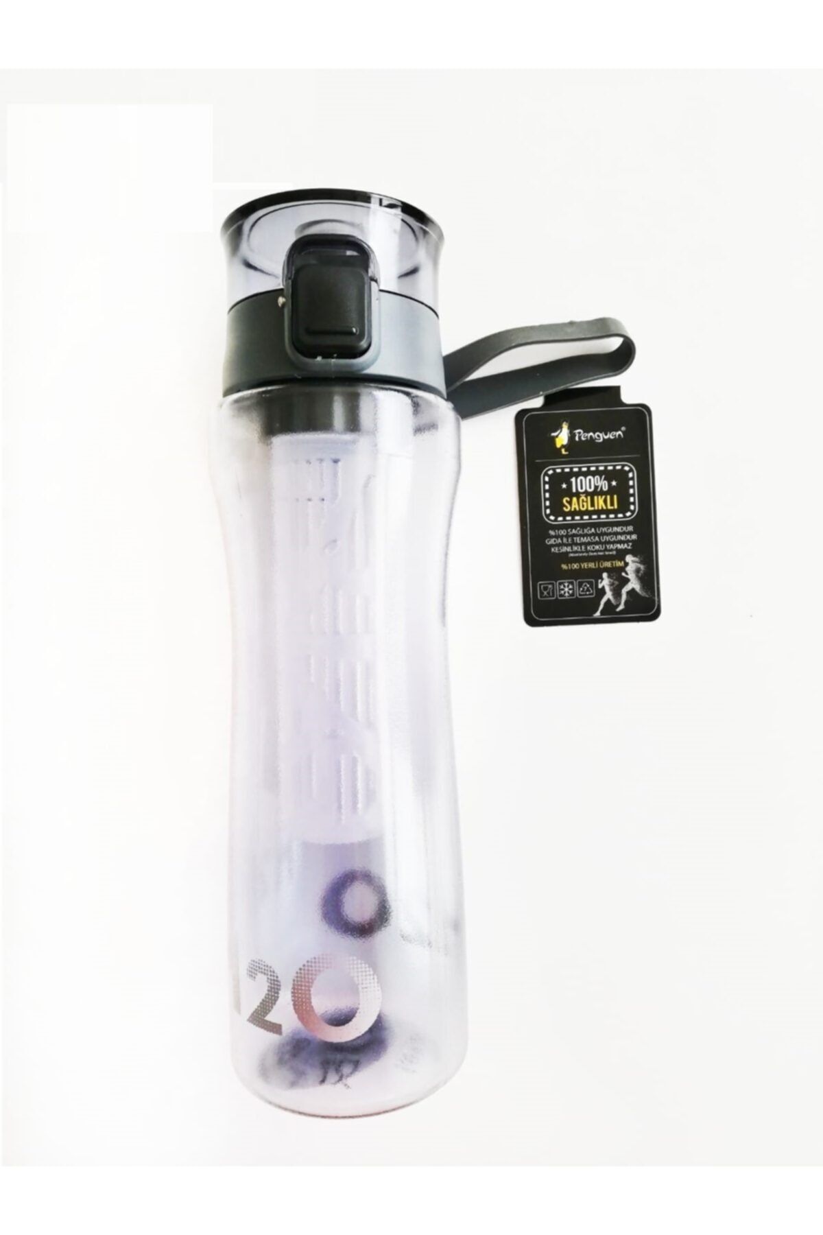 Penguen Kilitli Kapak Kırılmaz Detoks Matara H2o 800 Ml