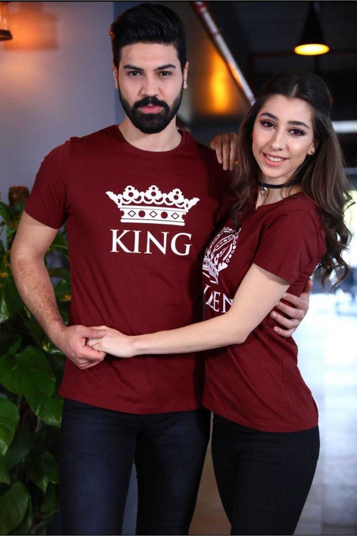 L VA BUT K TEKST L Lover Combinations King Queen Crown T Shirt