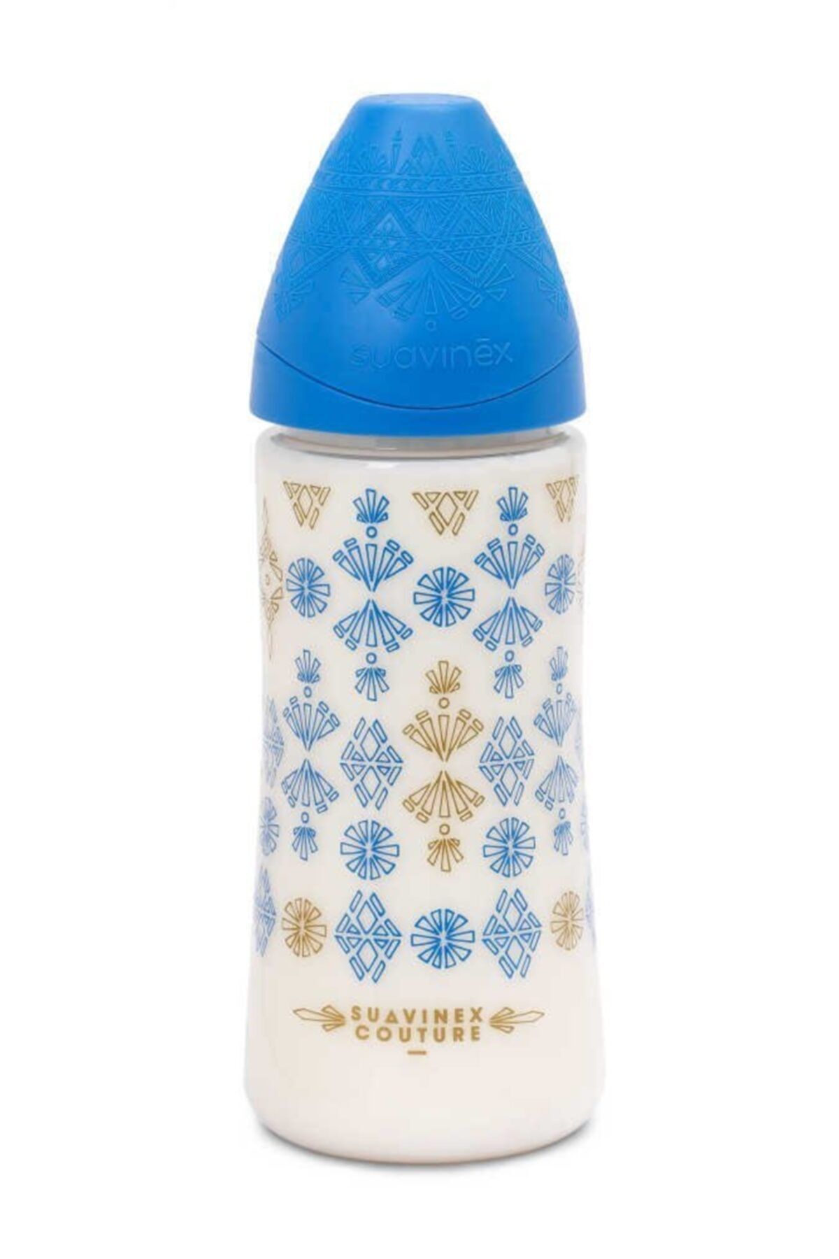 Suavinex Couture Geniş Ağız Biberon 360ml 4+ Mavi