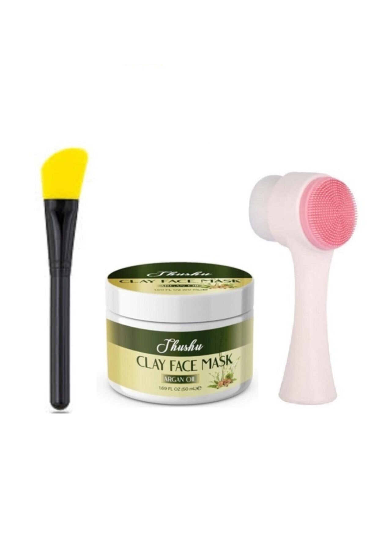 SHUSHU Argan Yağlı Kil Maskesi 2 Fırça