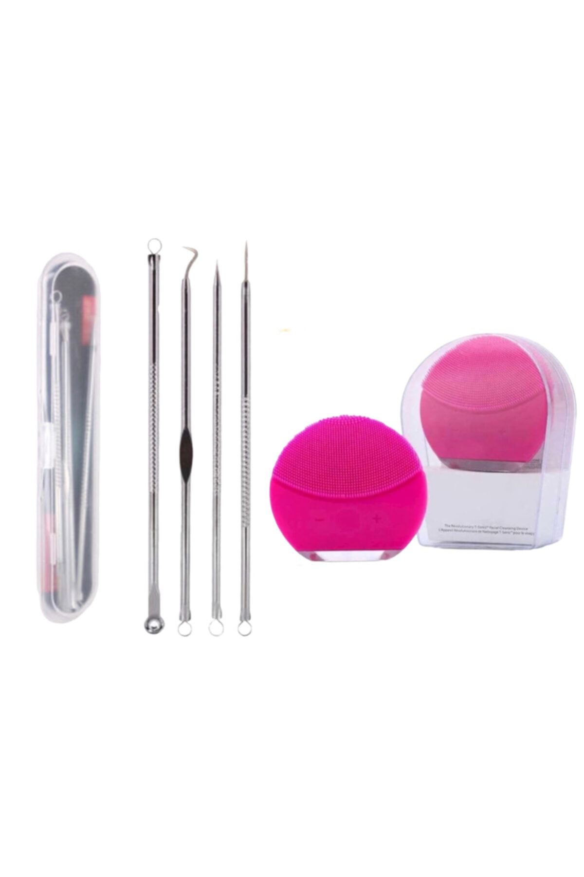 Lusso Cosmetics Lına Mini 2 Pearlpink Cilt Temizleme Cihazı + 4lü Set Komedon