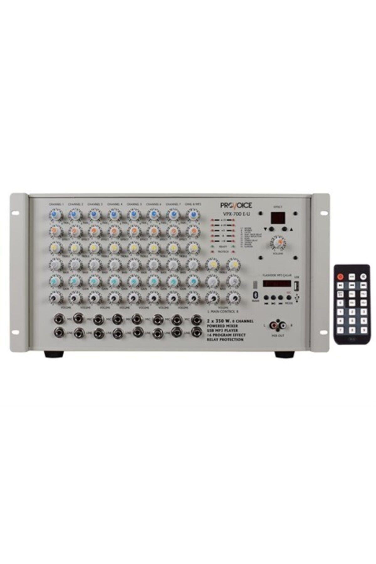 Provoice Vpx-700e-u 700 Watt Efektli Usb'li 8 Kanal Mikser Amplifikatör