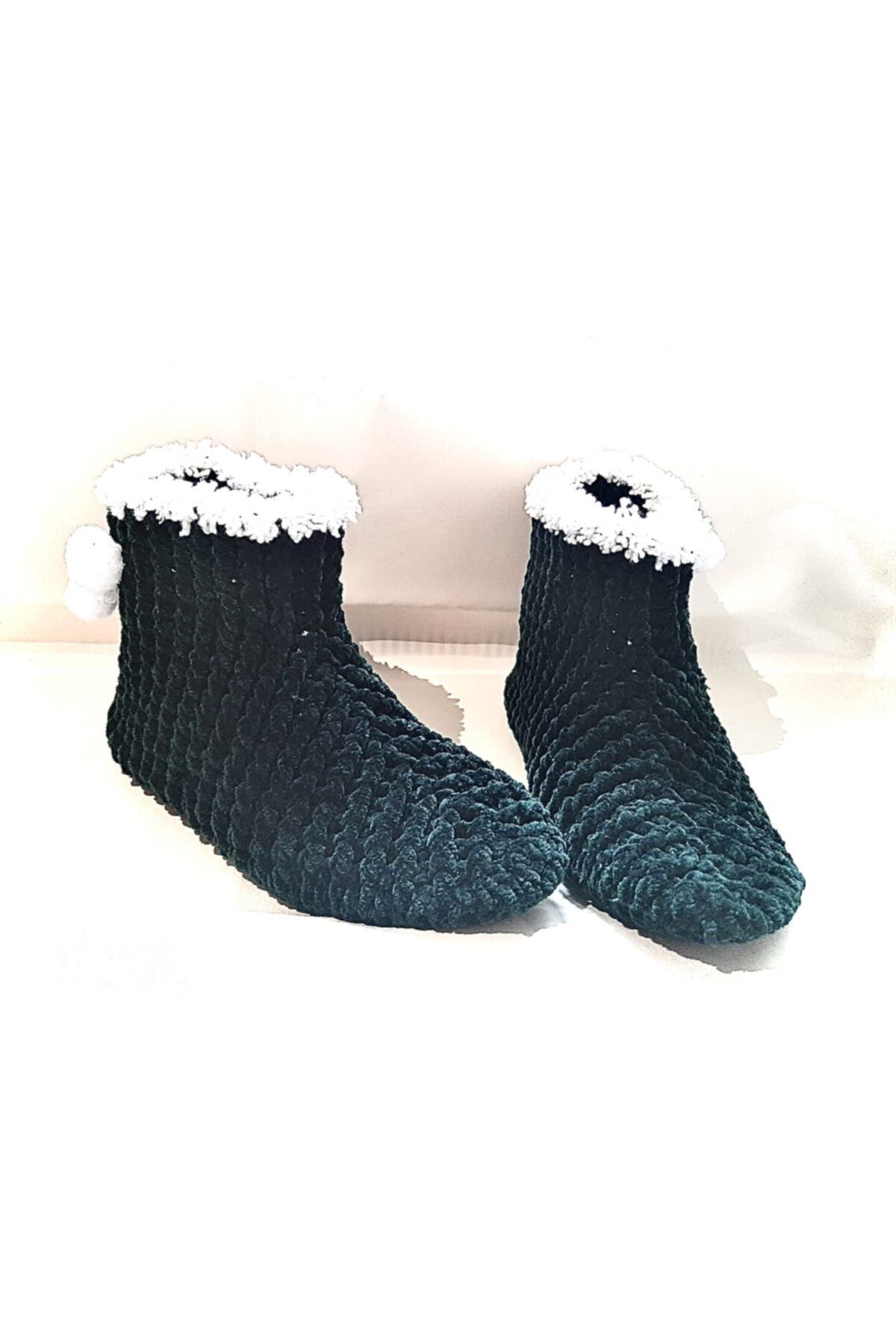 giftyummyshop Altı Tabanlı, Elde Örme Bot Şeklinde Ev Patiği
